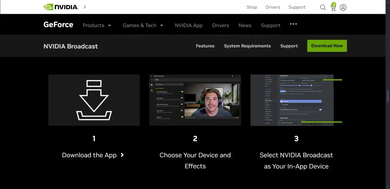 NVIDIA Broadcast Скачать и установить