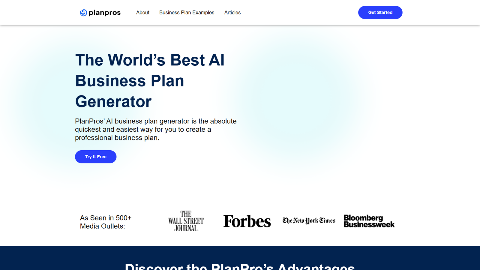 PlanPros AI Business Plan Generator — интерфейс нейросети PlanPros AI Business Plan Generator — интерфейс нейросети