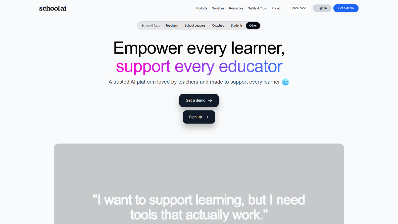 SchoolAI — интерфейс нейросети SchoolAI — интерфейс нейросети