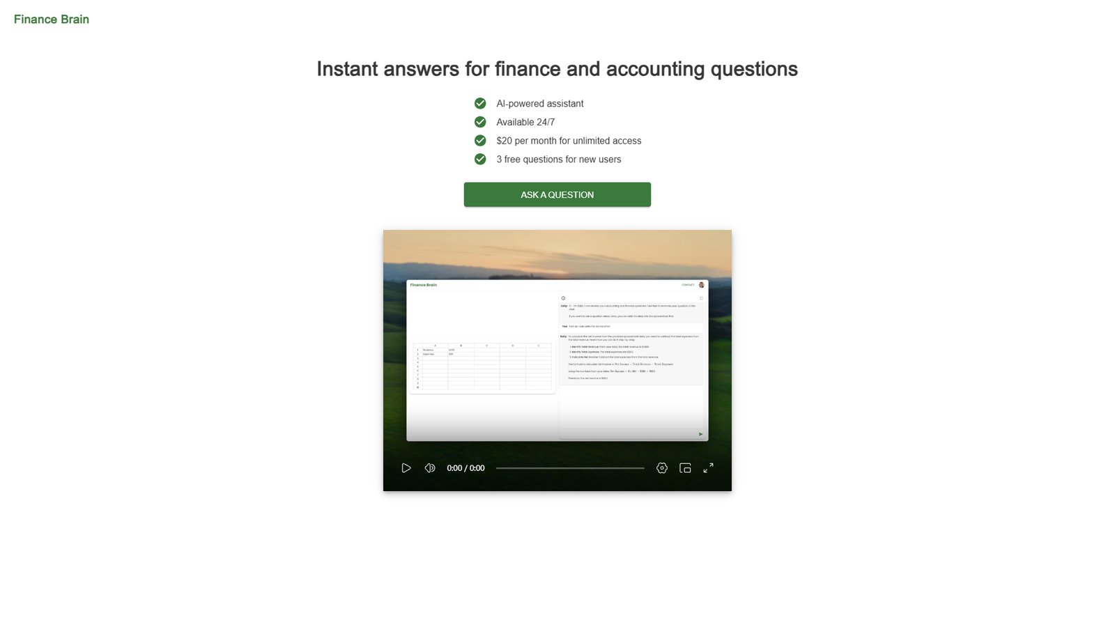 Finance Brain — интерфейс нейросети Finance Brain — интерфейс нейросети