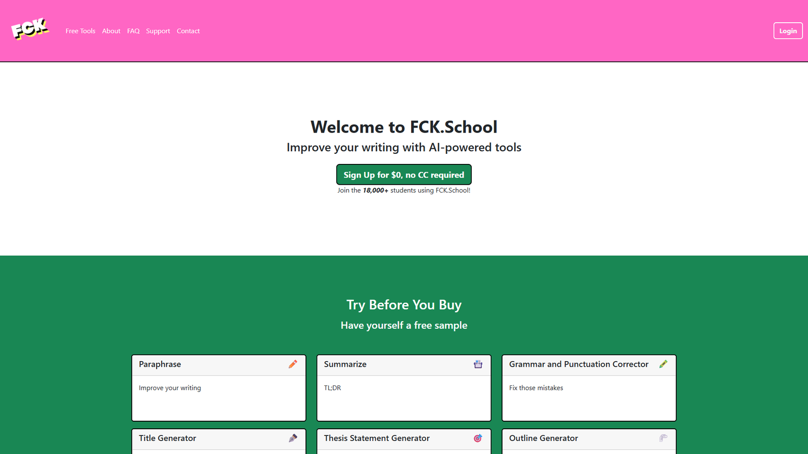 FCK.School — интерфейс нейросети FCK.School — интерфейс нейросети