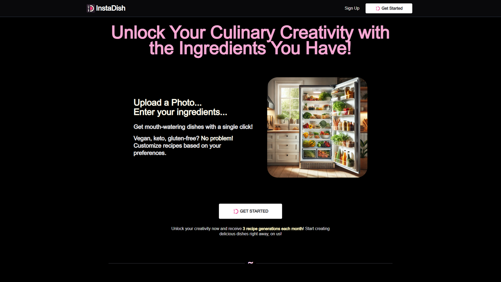 InstaDish — интерфейс нейросети InstaDish — интерфейс нейросети