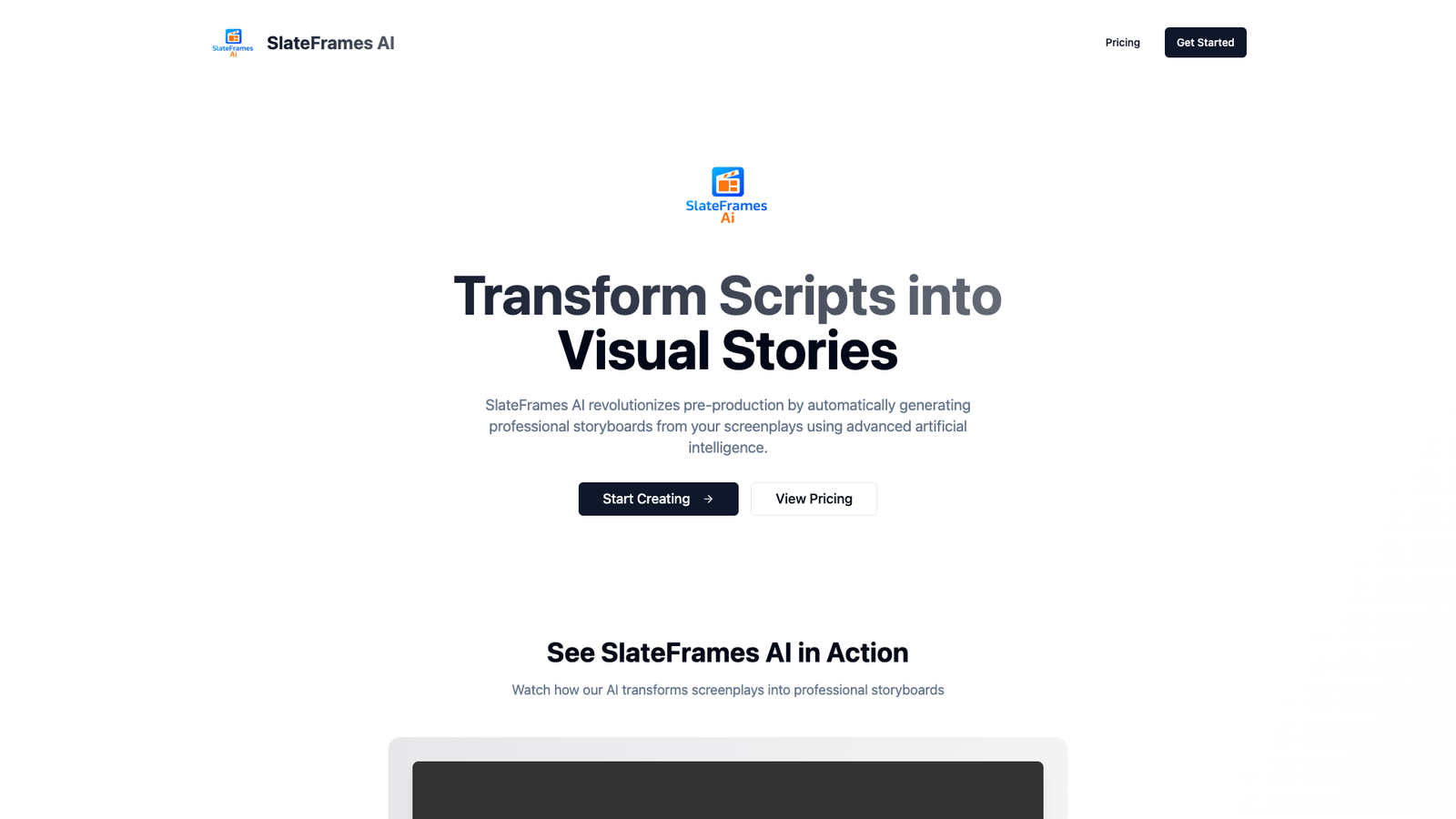 SlateFrames AI — интерфейс нейросети SlateFrames AI — интерфейс нейросети