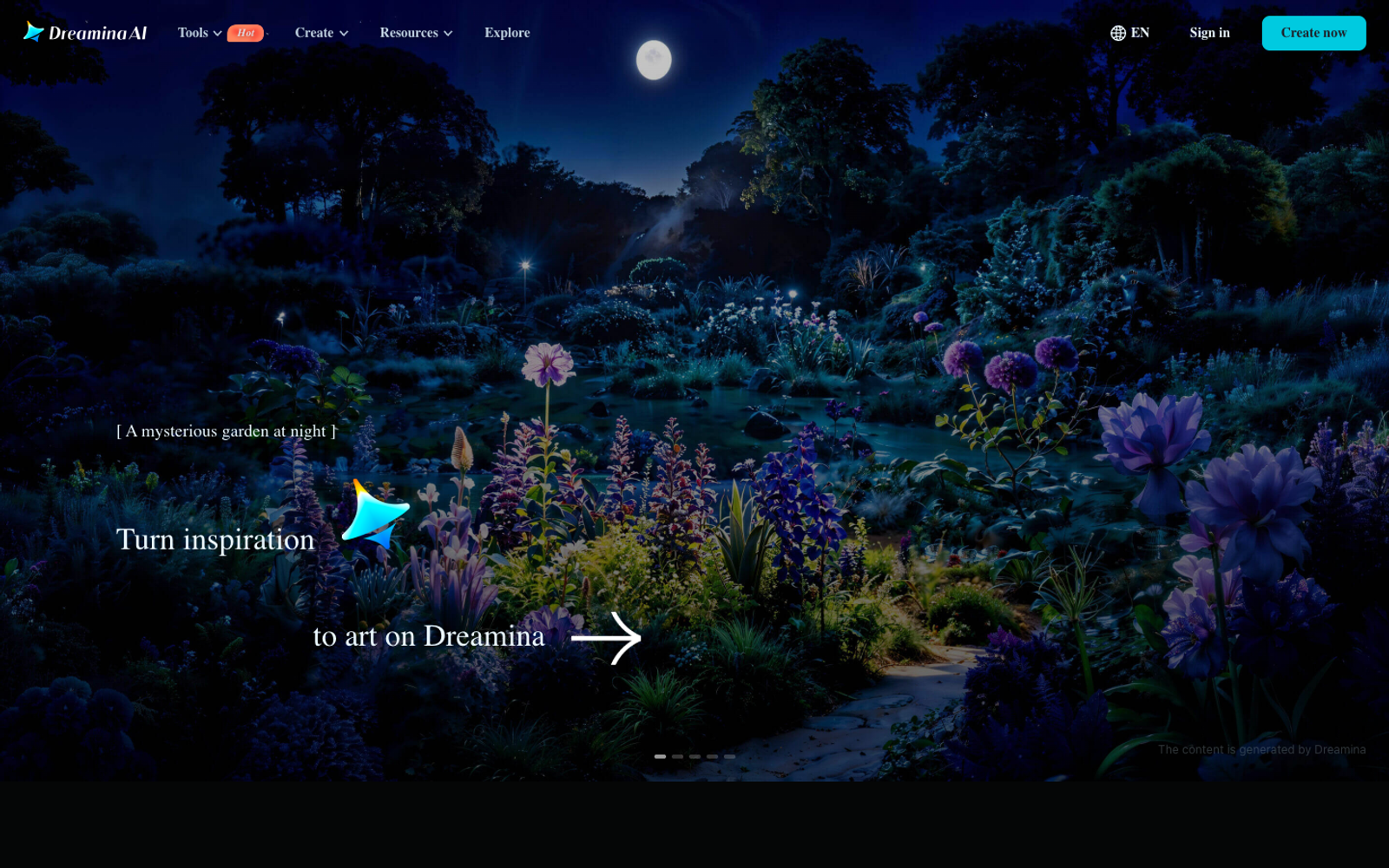 Dreamina — интерфейс нейросети