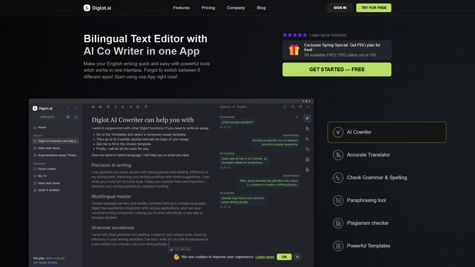 Diglot — интерфейс нейросети Diglot — интерфейс нейросети