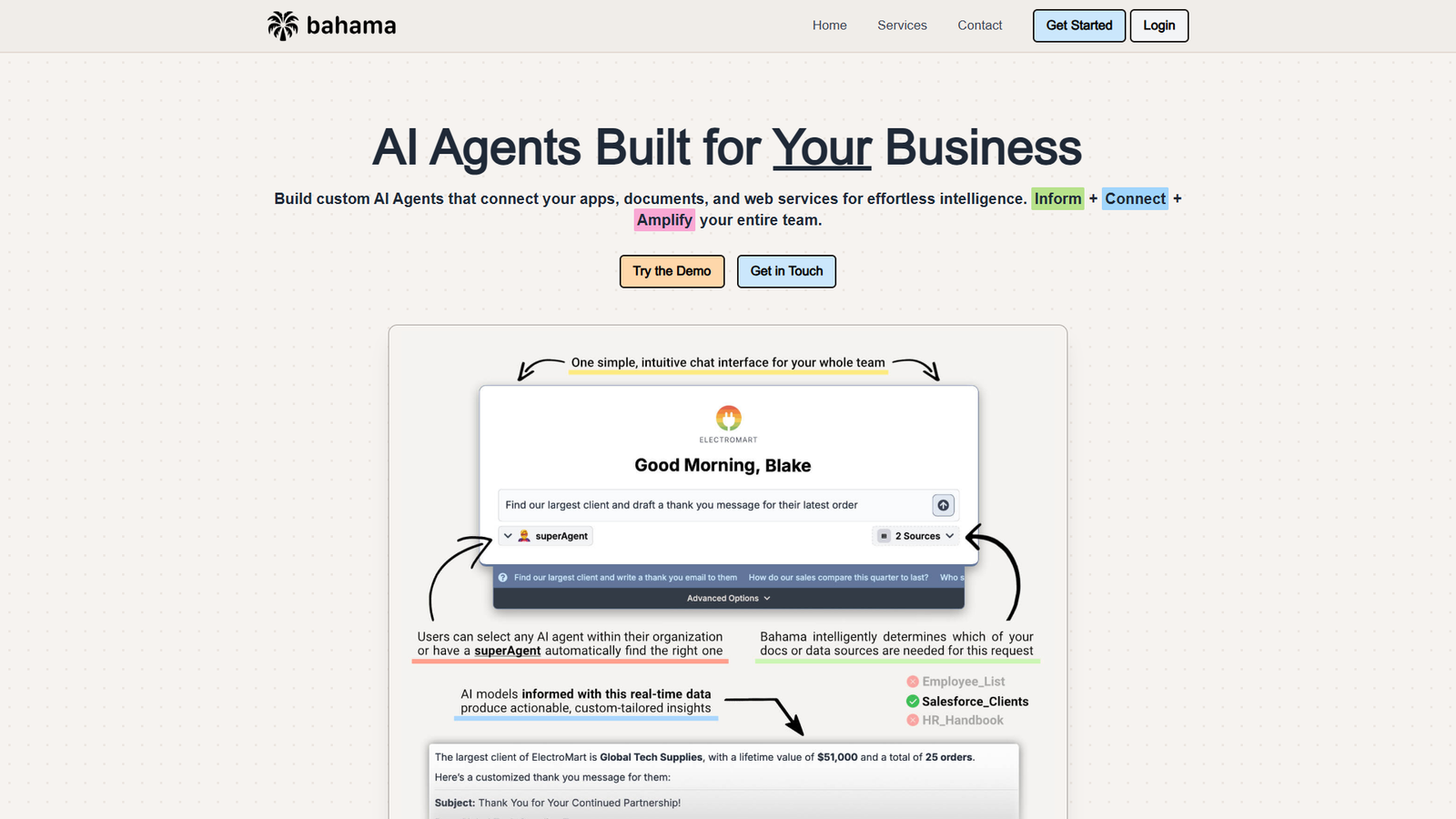 Bahama — интерфейс нейросети Bahama — интерфейс нейросети