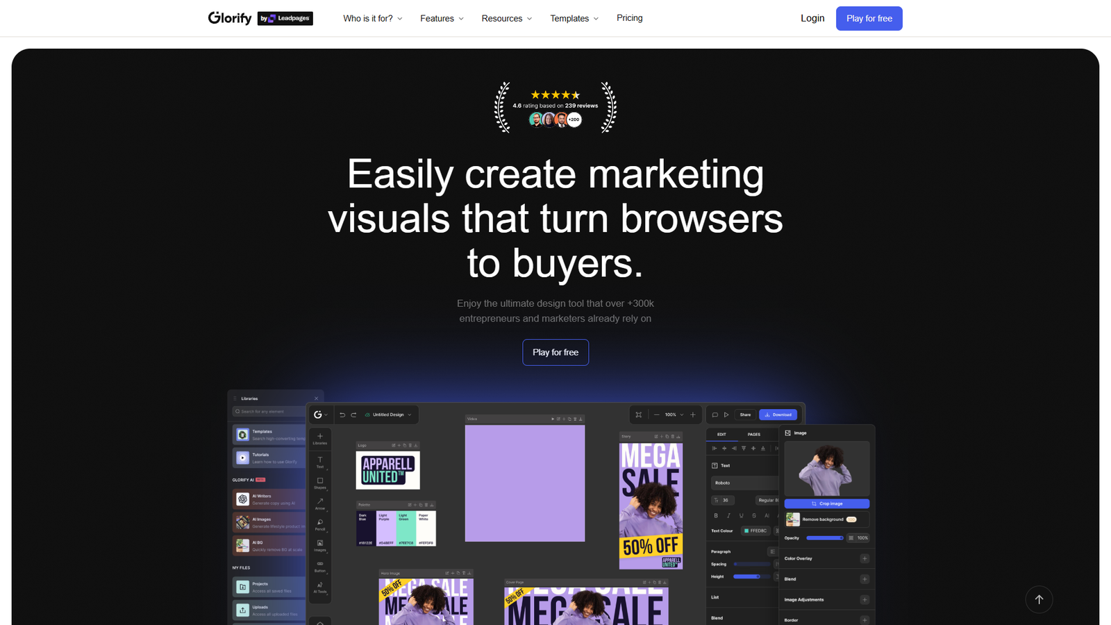 Glorify — интерфейс нейросети Glorify — интерфейс нейросети