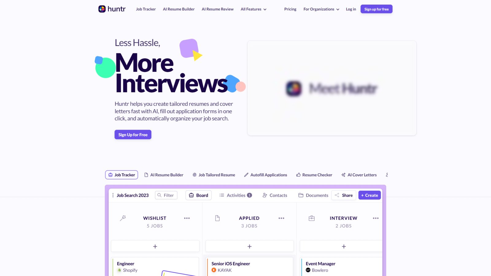 Huntr нейросеть Главная страница