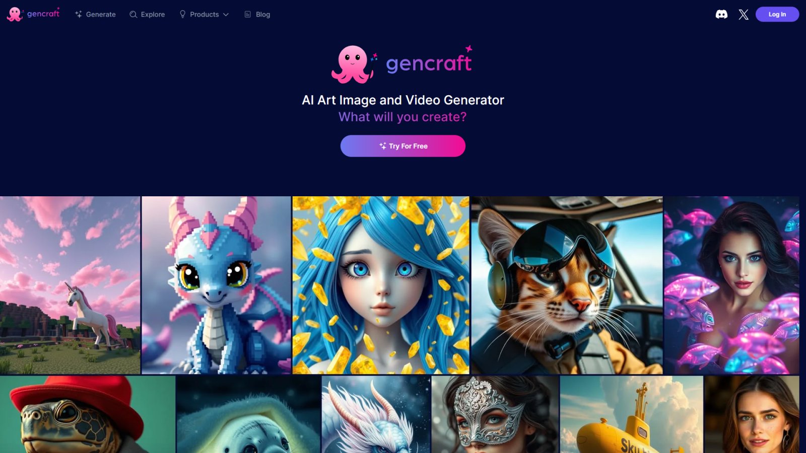 Gencraft нейросеть Главная страница