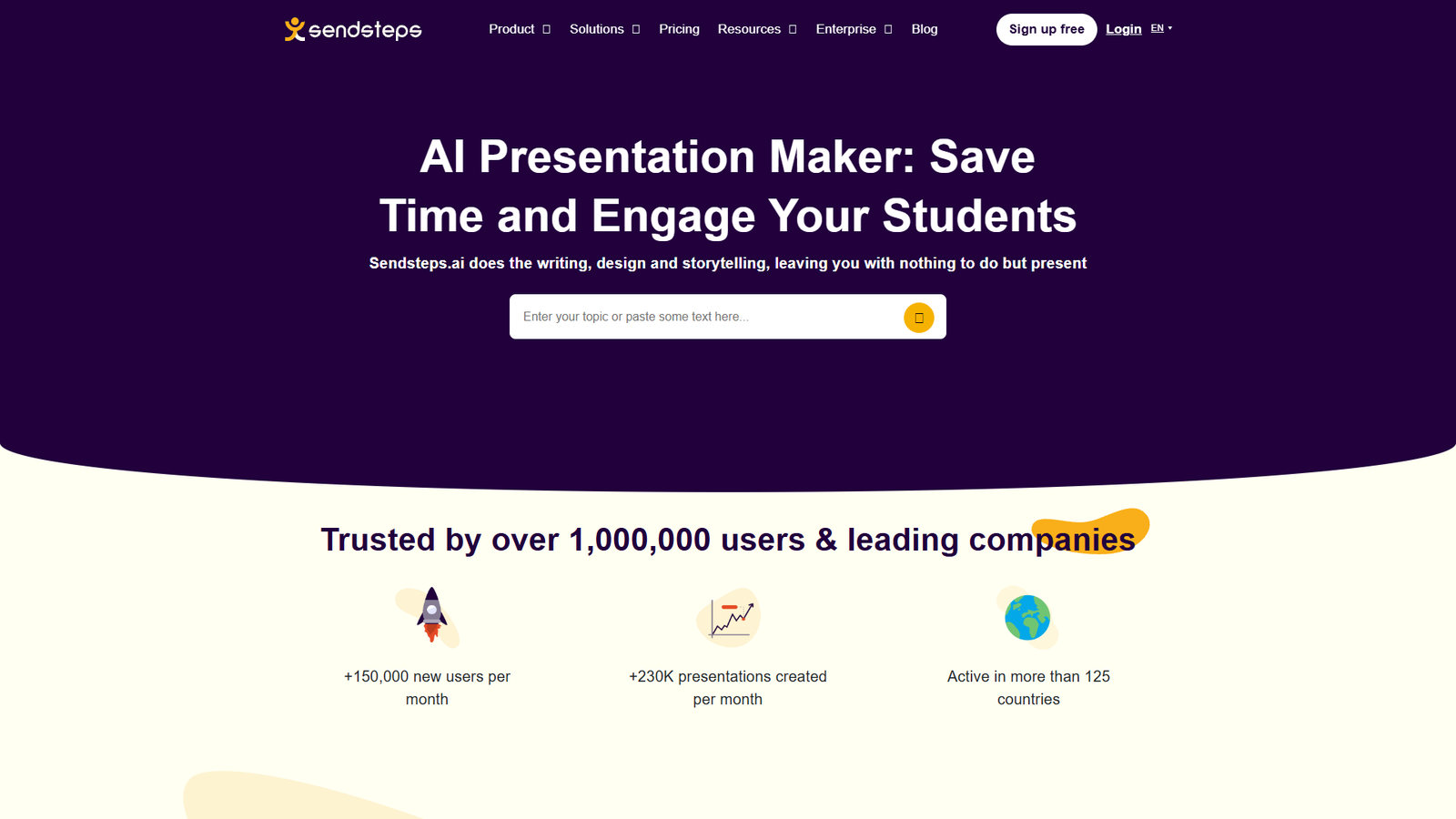 Sendsteps AI Presentation Maker — интерфейс нейросети Sendsteps AI Presentation Maker — интерфейс нейросети