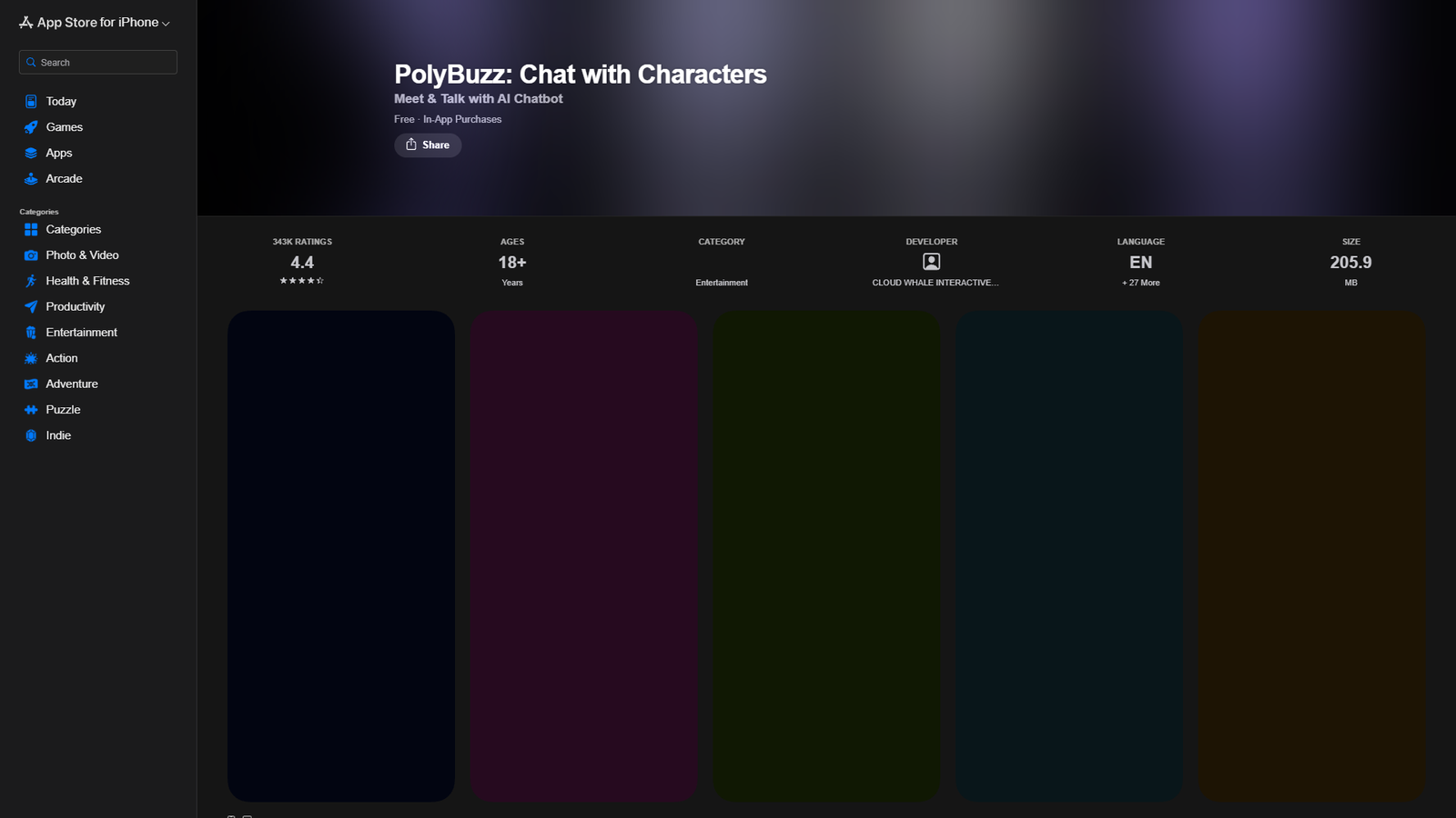 PolyBuzz Chat with Characters — интерфейс нейросети PolyBuzz Chat with Characters — интерфейс нейросети