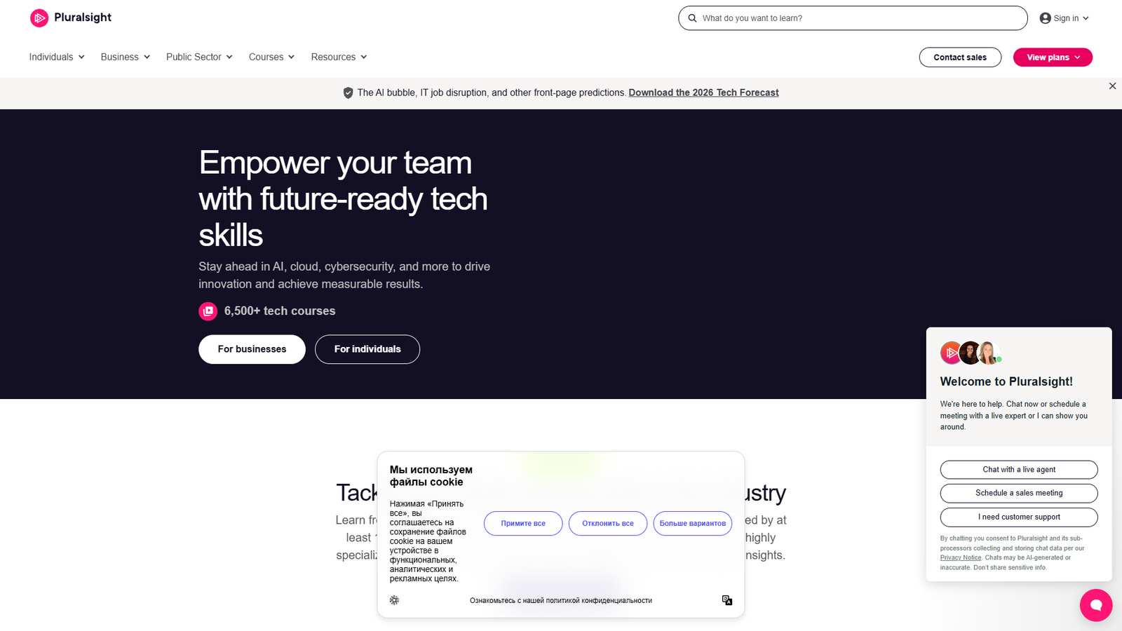 Pluralsight — интерфейс нейросети Pluralsight — интерфейс нейросети