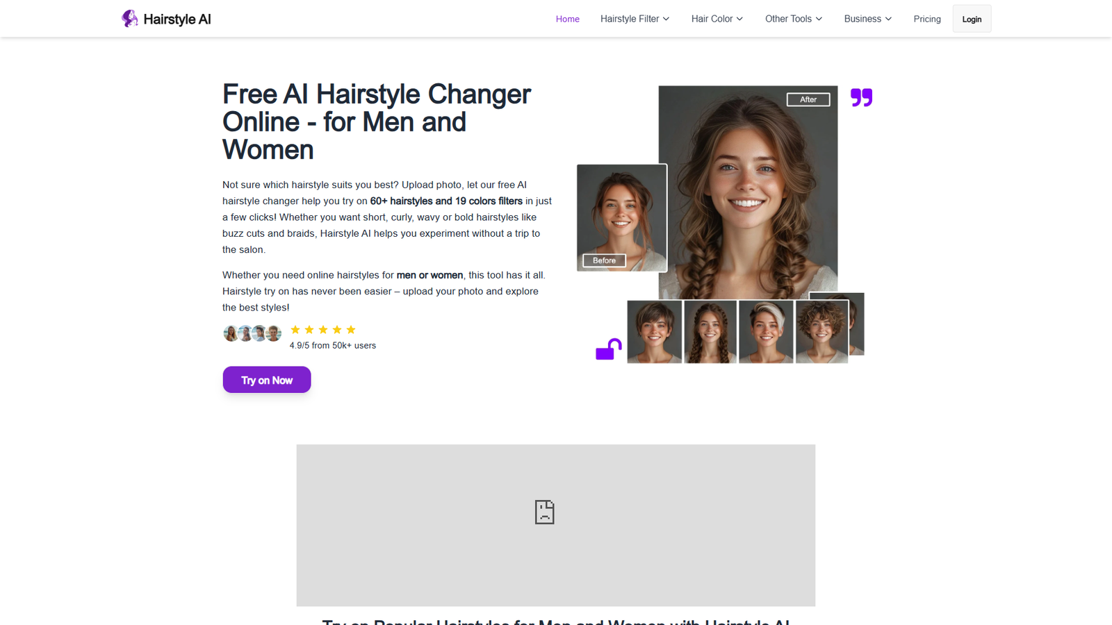 Hairstyle AI — интерфейс нейросети Hairstyle AI — интерфейс нейросети