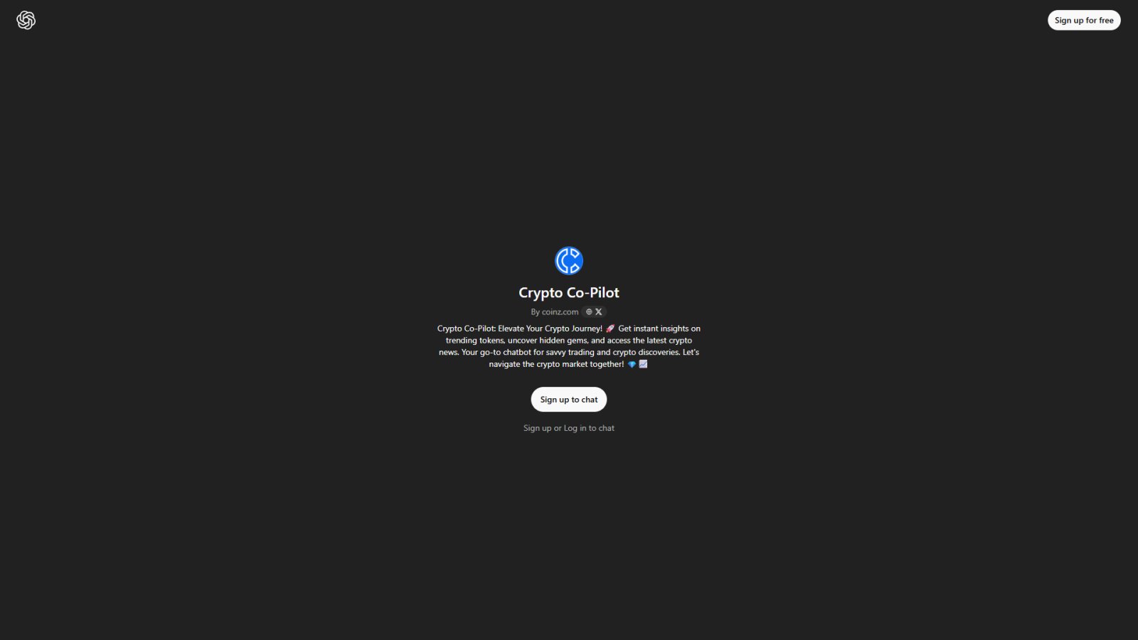 Crypto Co-Pilot нейросеть Главная страница