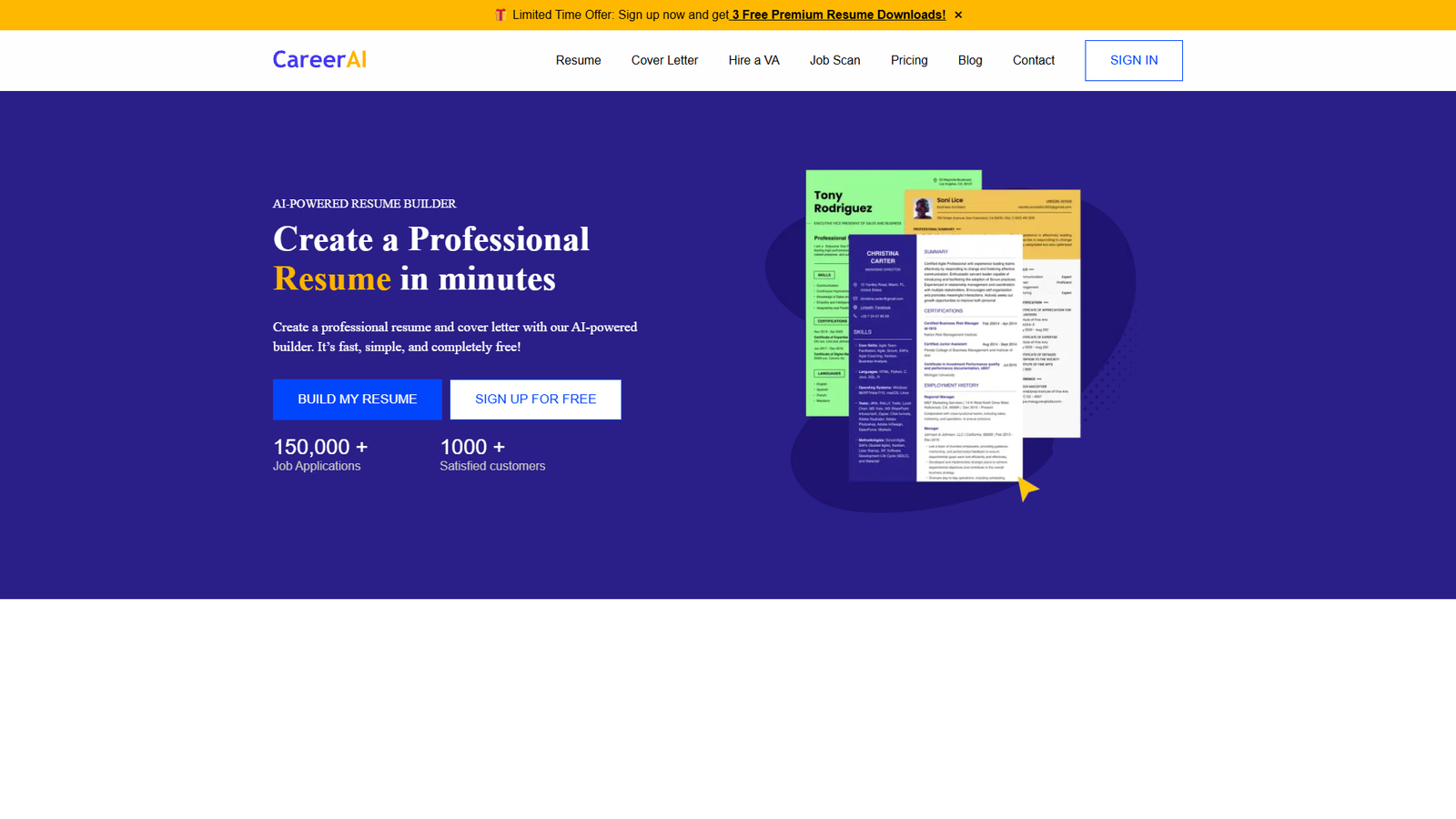 CareerAI — интерфейс нейросети CareerAI — интерфейс нейросети