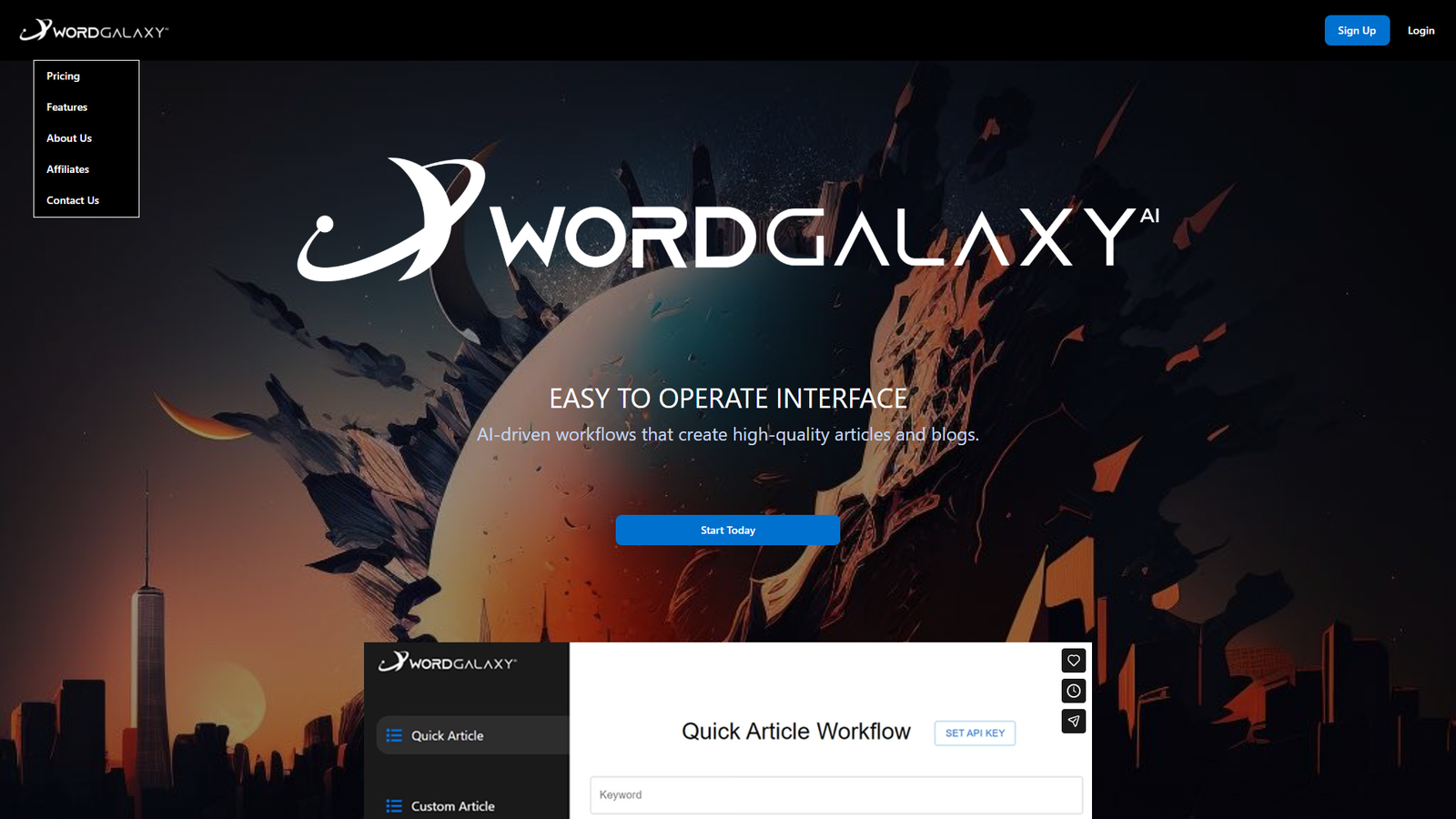 Word Galaxy — интерфейс нейросети Word Galaxy — интерфейс нейросети