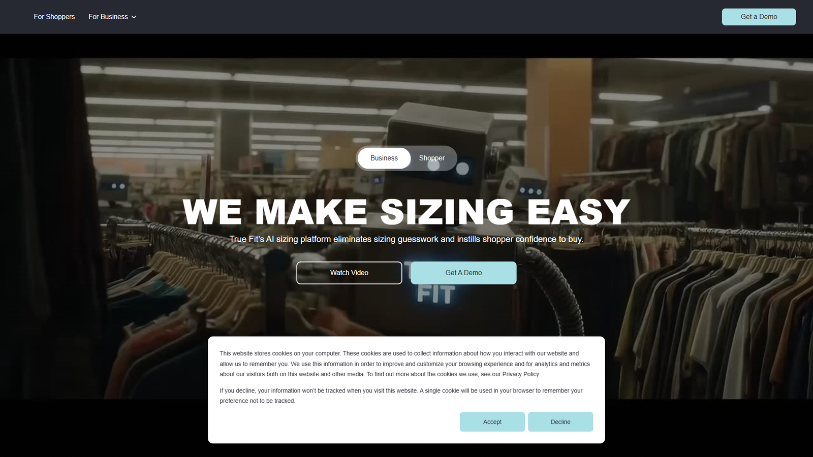 True Fit — интерфейс нейросети True Fit — интерфейс нейросети