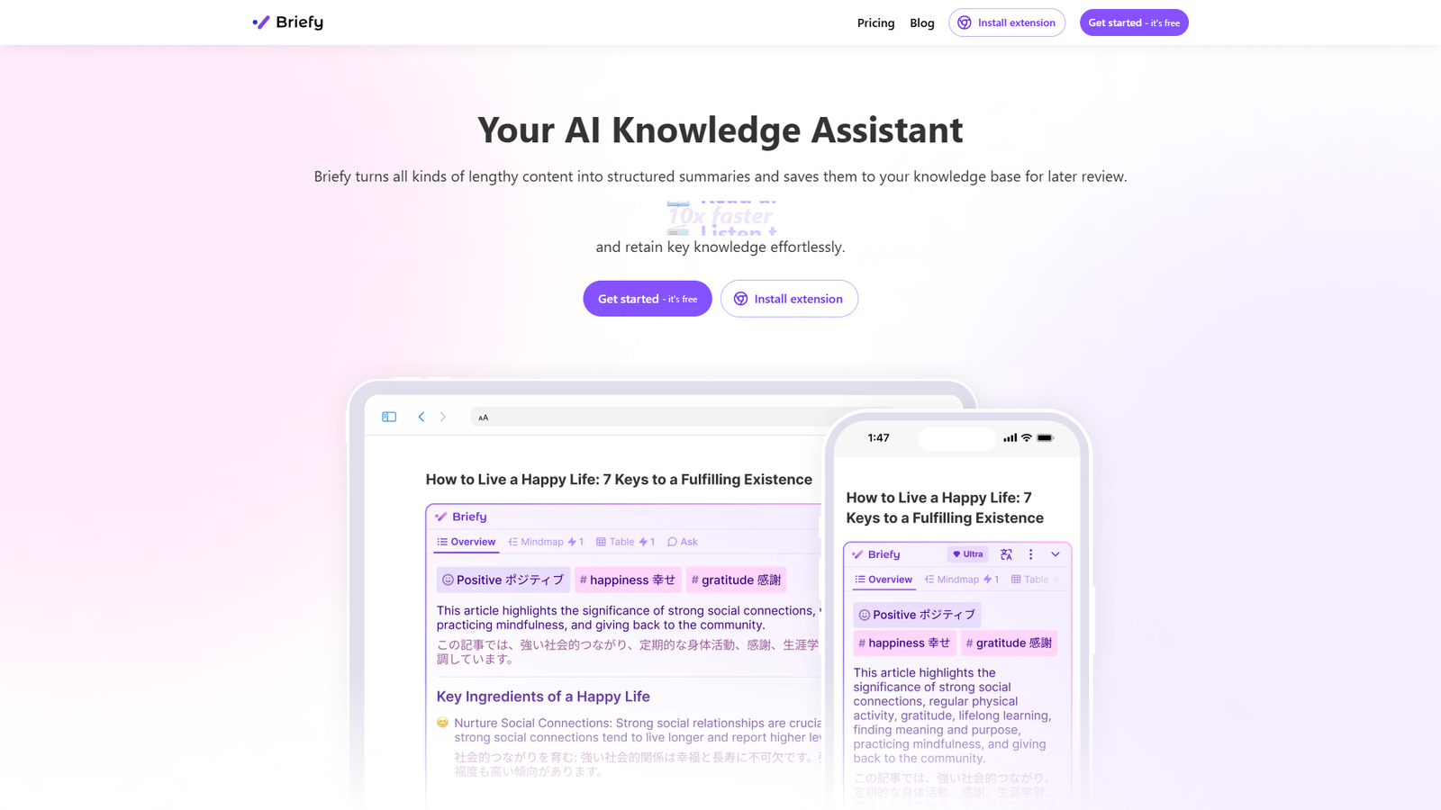 Briefy — интерфейс нейросети Briefy — интерфейс нейросети