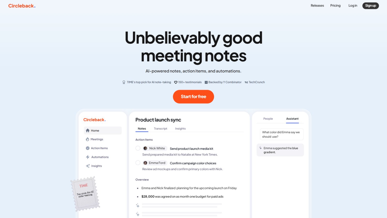 Circleback.ai нейросеть Главная страница Circleback.ai нейросеть Главная страница