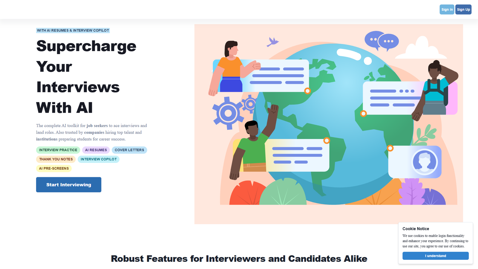 InterviewAI — интерфейс нейросети InterviewAI — интерфейс нейросети