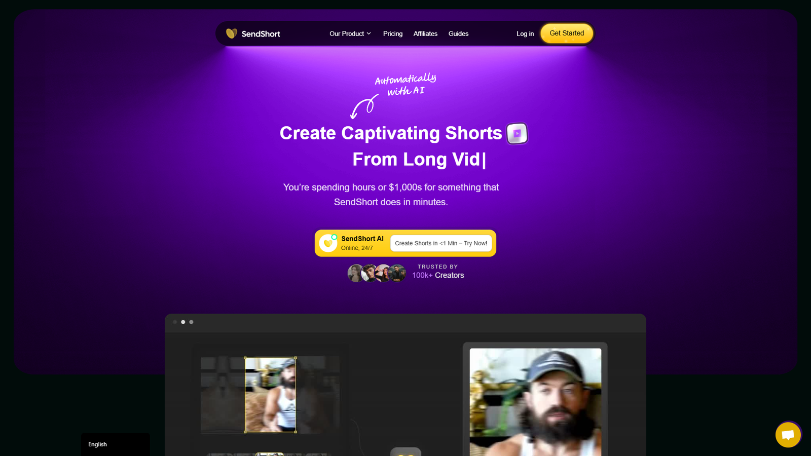 SendShort — интерфейс нейросети SendShort — интерфейс нейросети