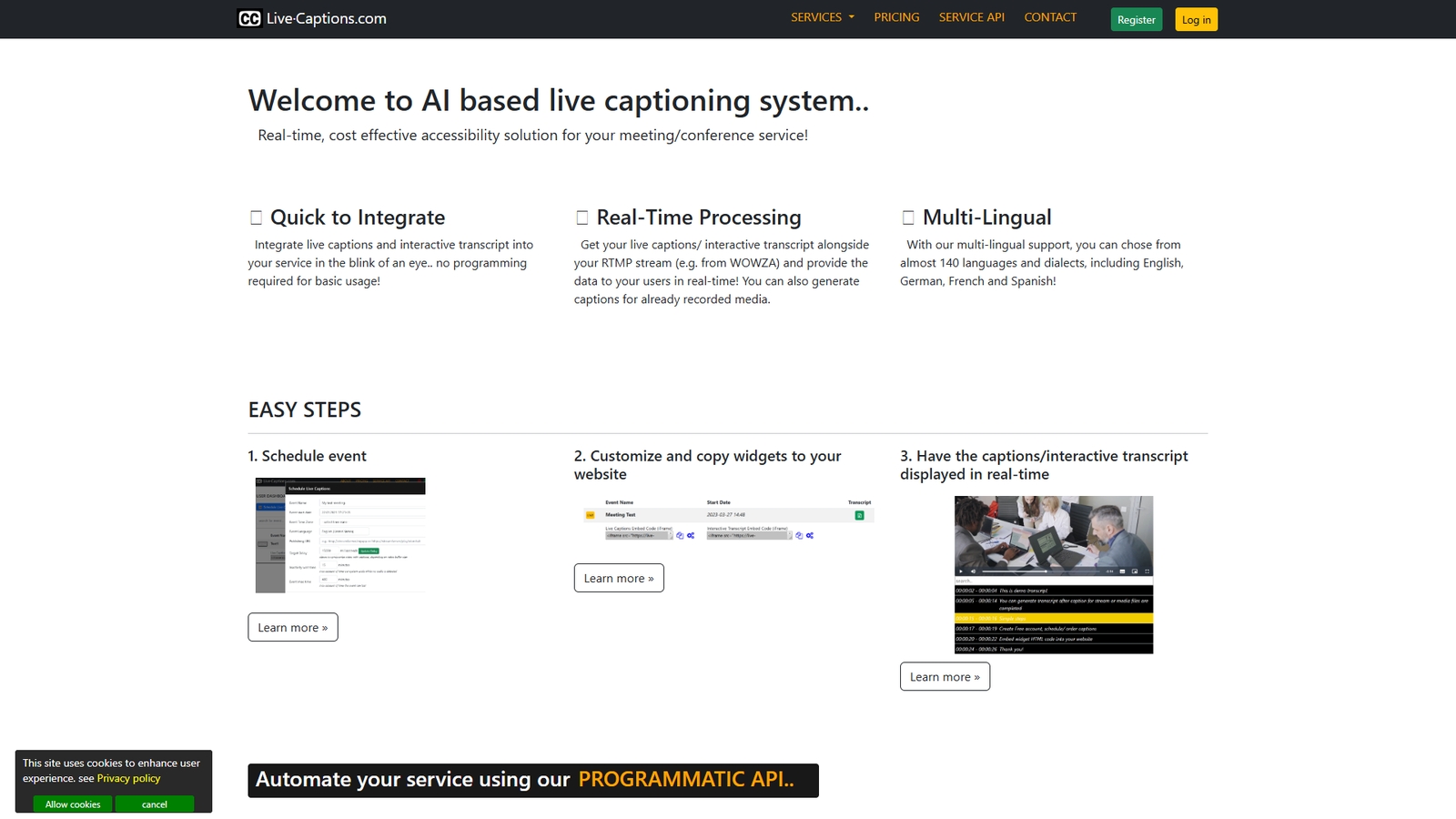Live-Captions.com — интерфейс нейросети Live-Captions.com — интерфейс нейросети