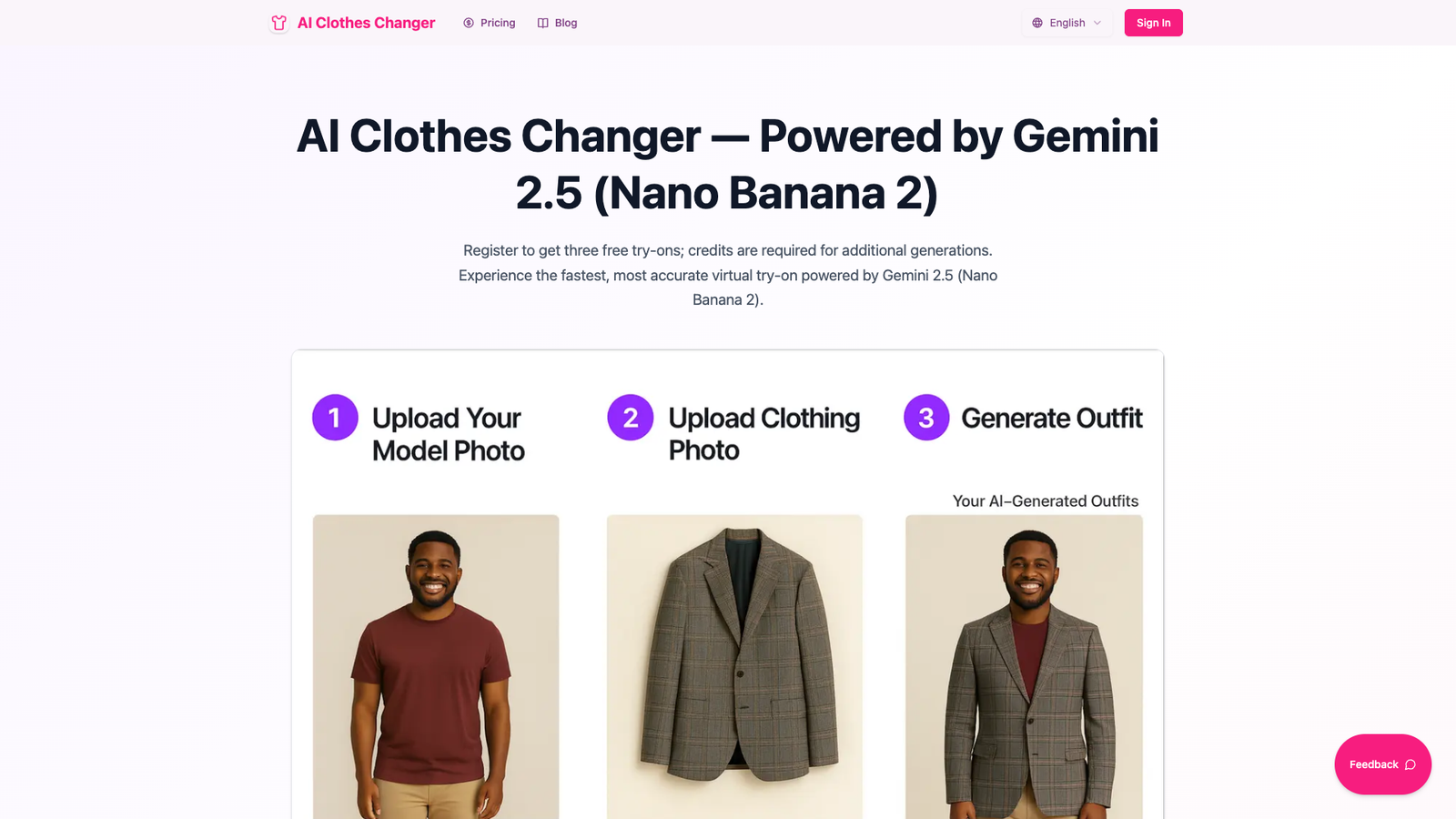 Clotheschangerai — интерфейс нейросети Clotheschangerai — интерфейс нейросети