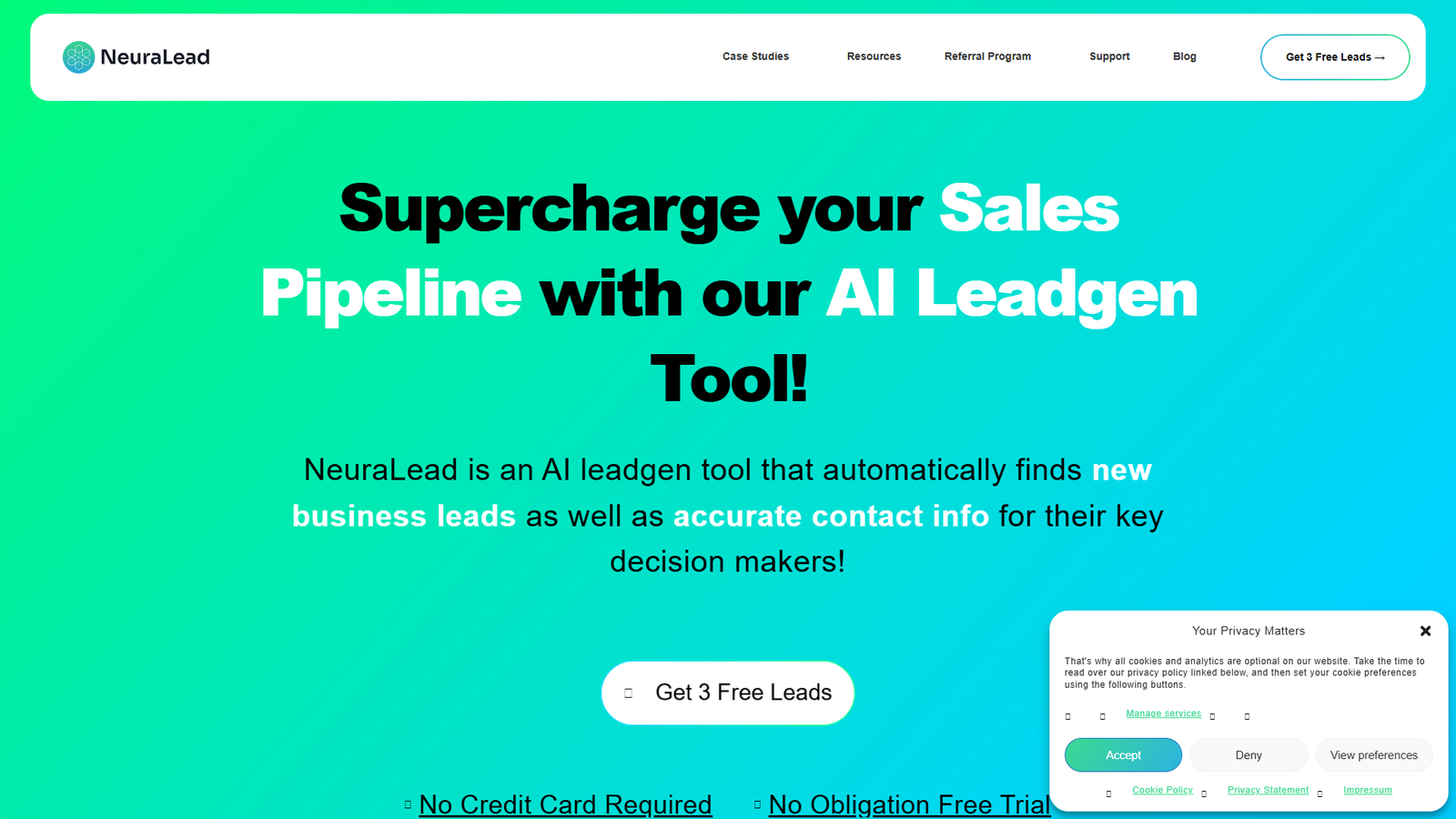 NeuraLead — интерфейс нейросети NeuraLead — интерфейс нейросети