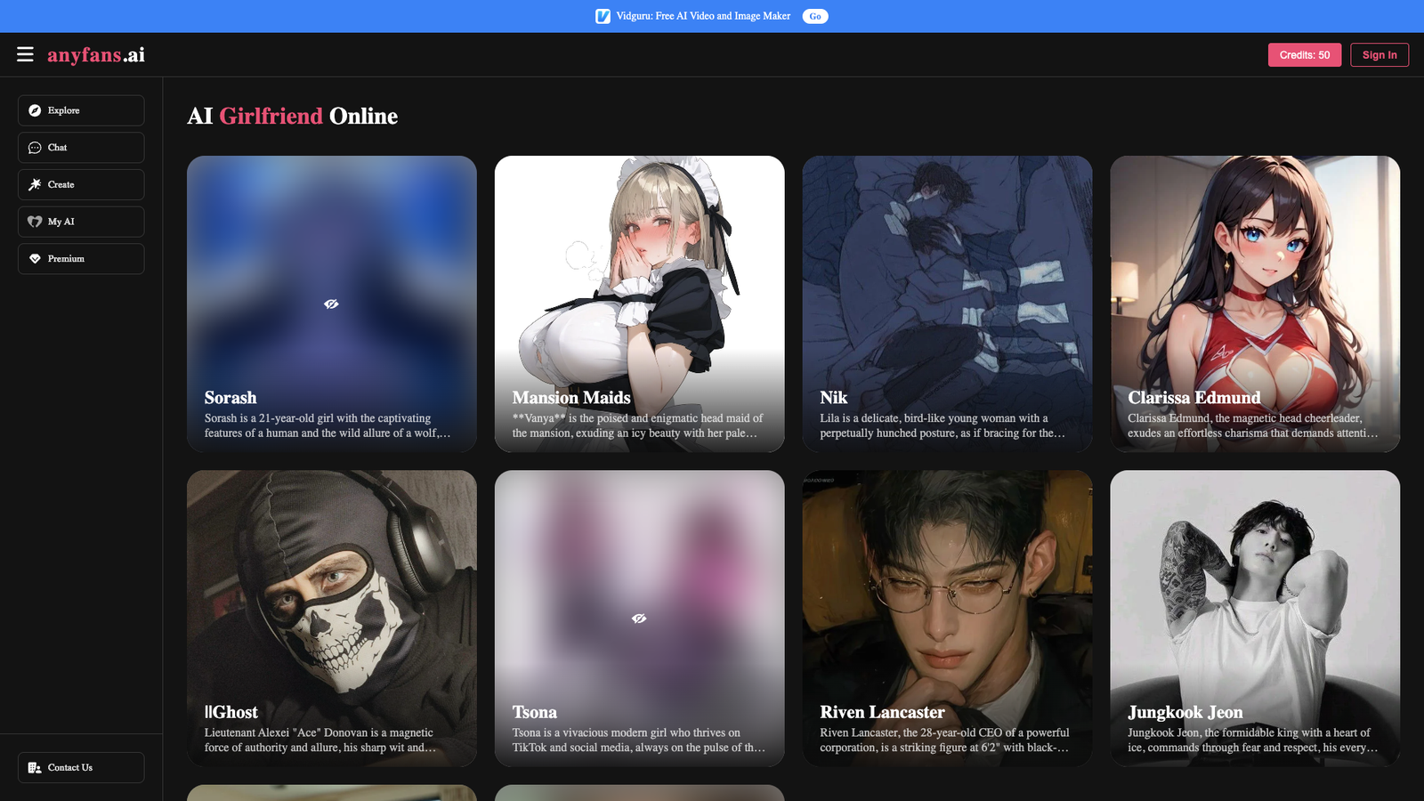 Anyfans — интерфейс нейросети Anyfans — интерфейс нейросети