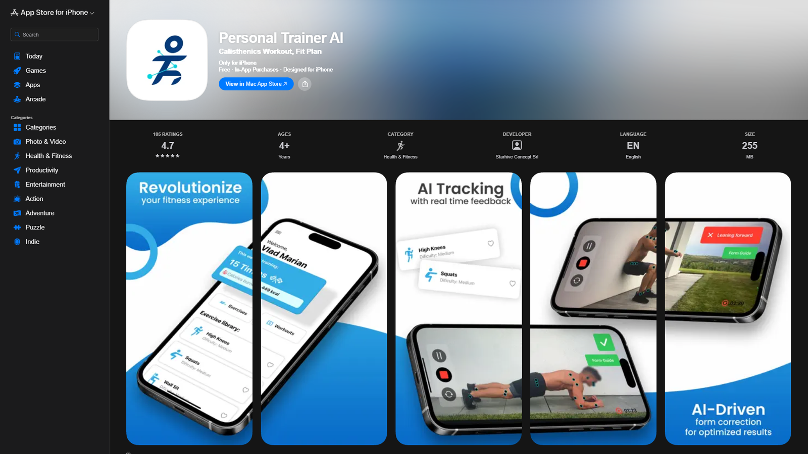 Personal Trainer AI (FormFusion) — интерфейс нейросети Personal Trainer AI (FormFusion) — интерфейс нейросети