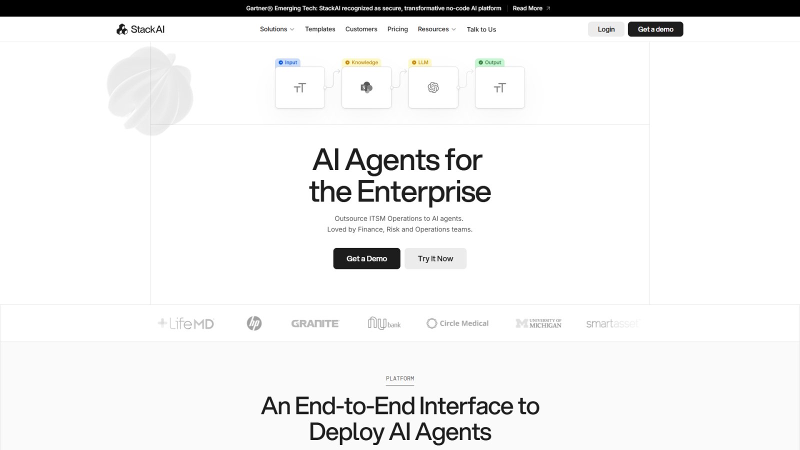 Stack AI нейросеть Главная страница