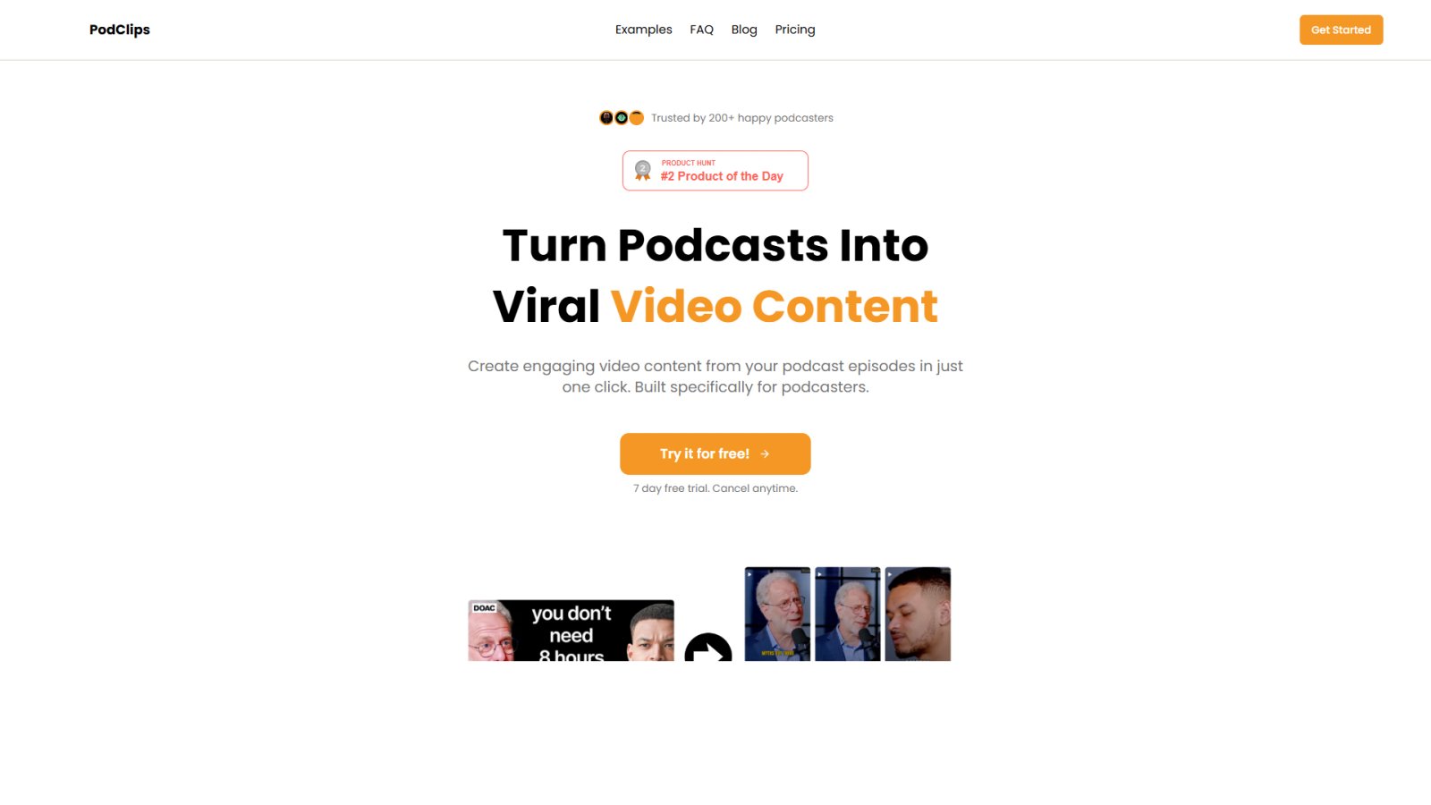 PodClips нейросеть Главная страница