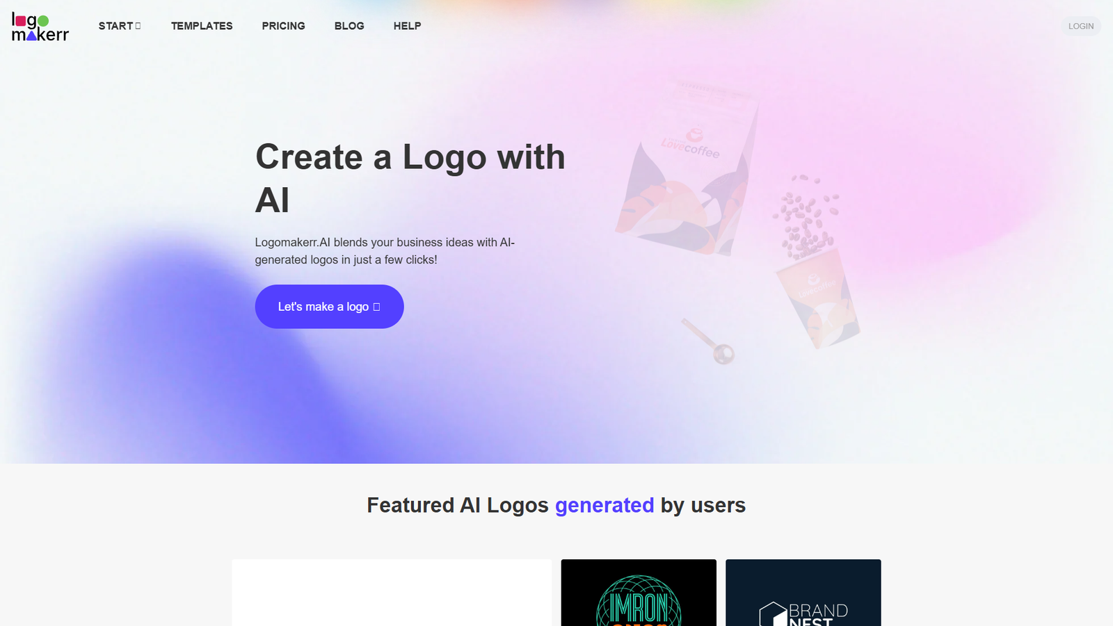 Logomakerr.ai — интерфейс нейросети Logomakerr.ai — интерфейс нейросети