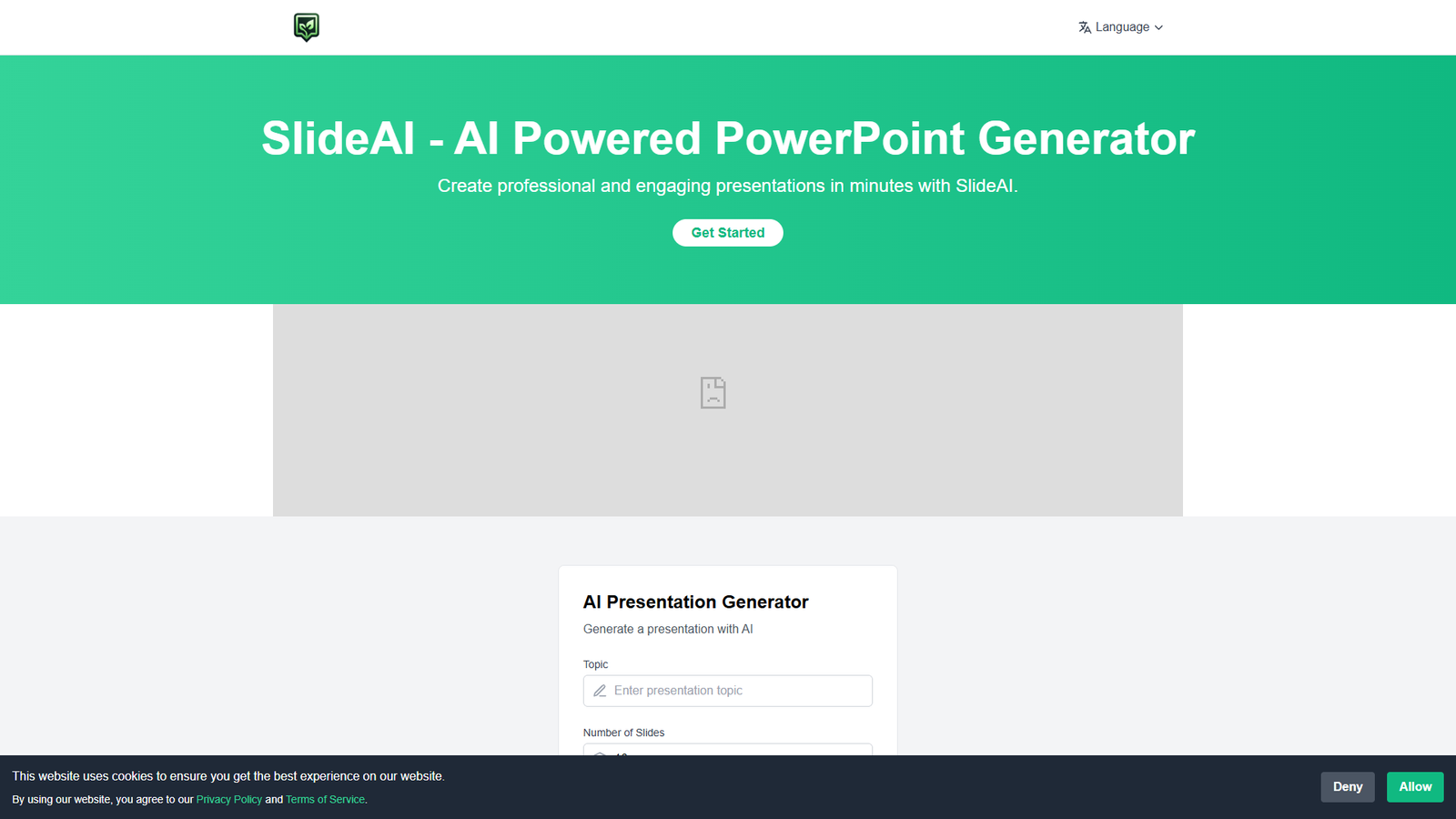 SlideAI — интерфейс нейросети SlideAI — интерфейс нейросети