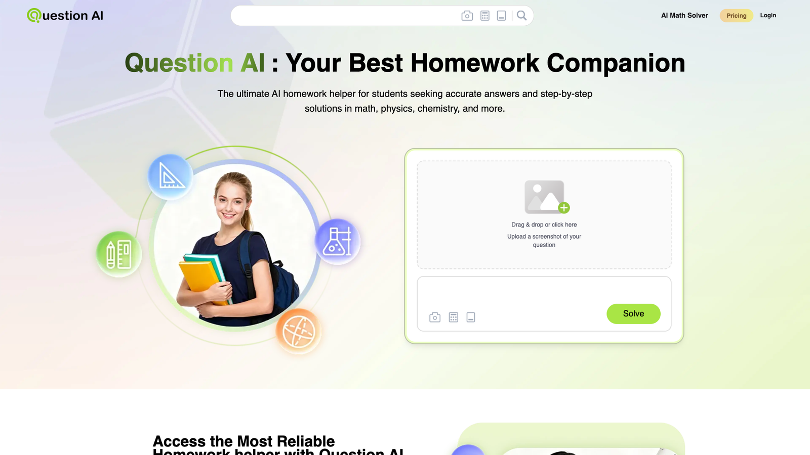 Question AI — интерфейс нейросети