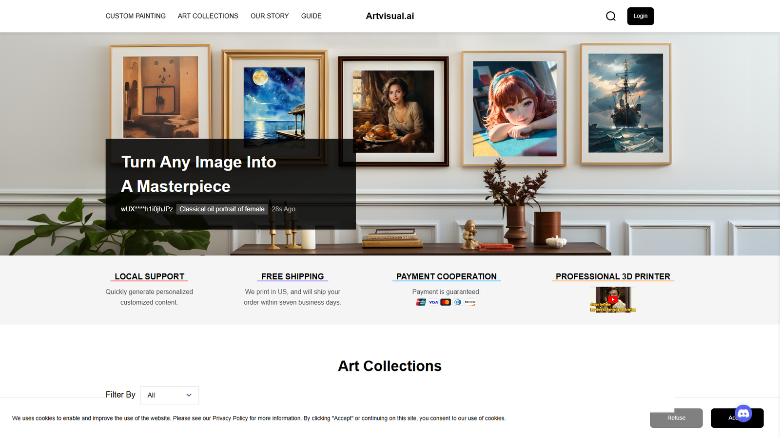 Artvisual.ai — интерфейс нейросети Artvisual.ai — интерфейс нейросети