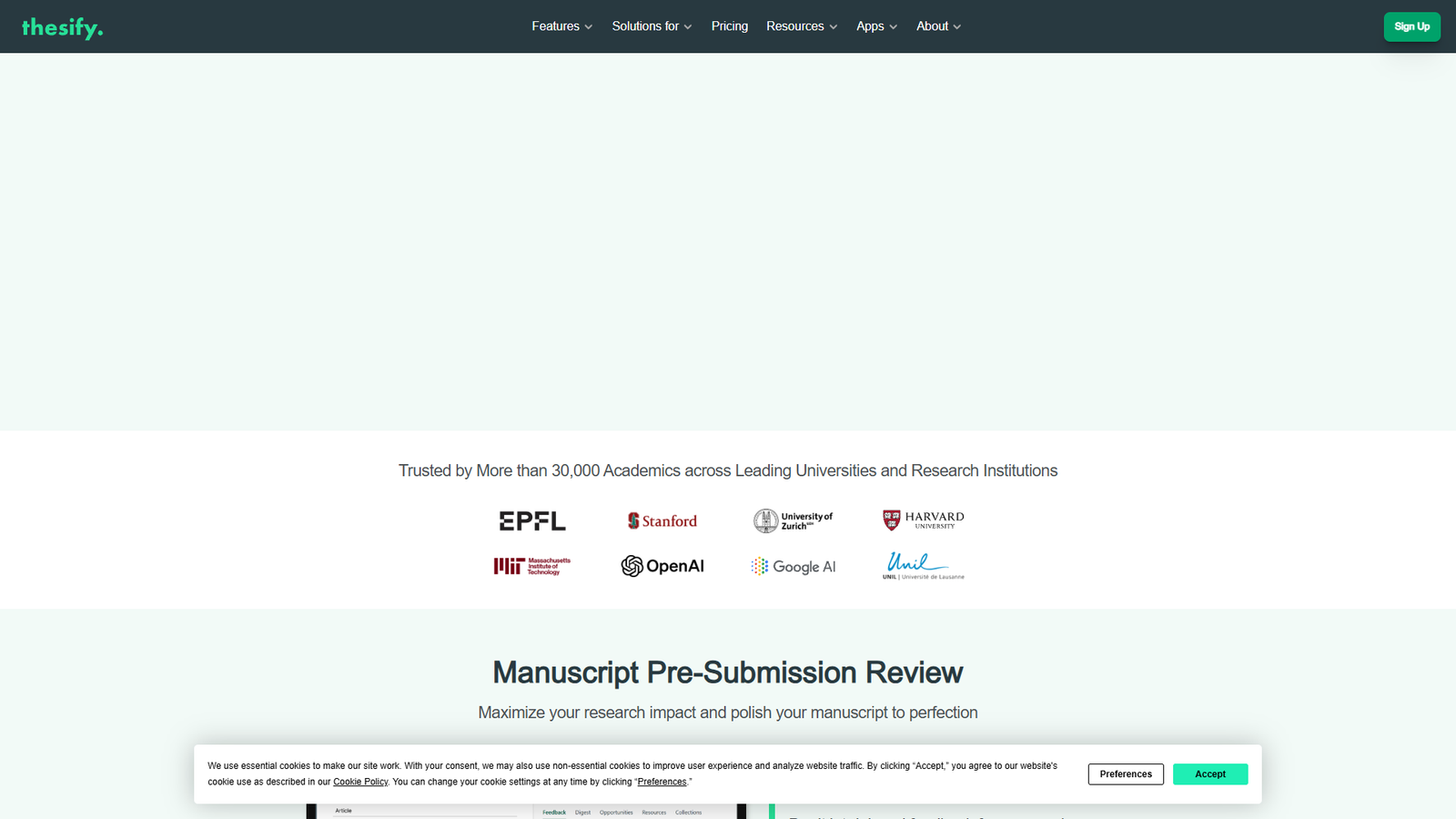 Thesify — интерфейс нейросети Thesify — интерфейс нейросети