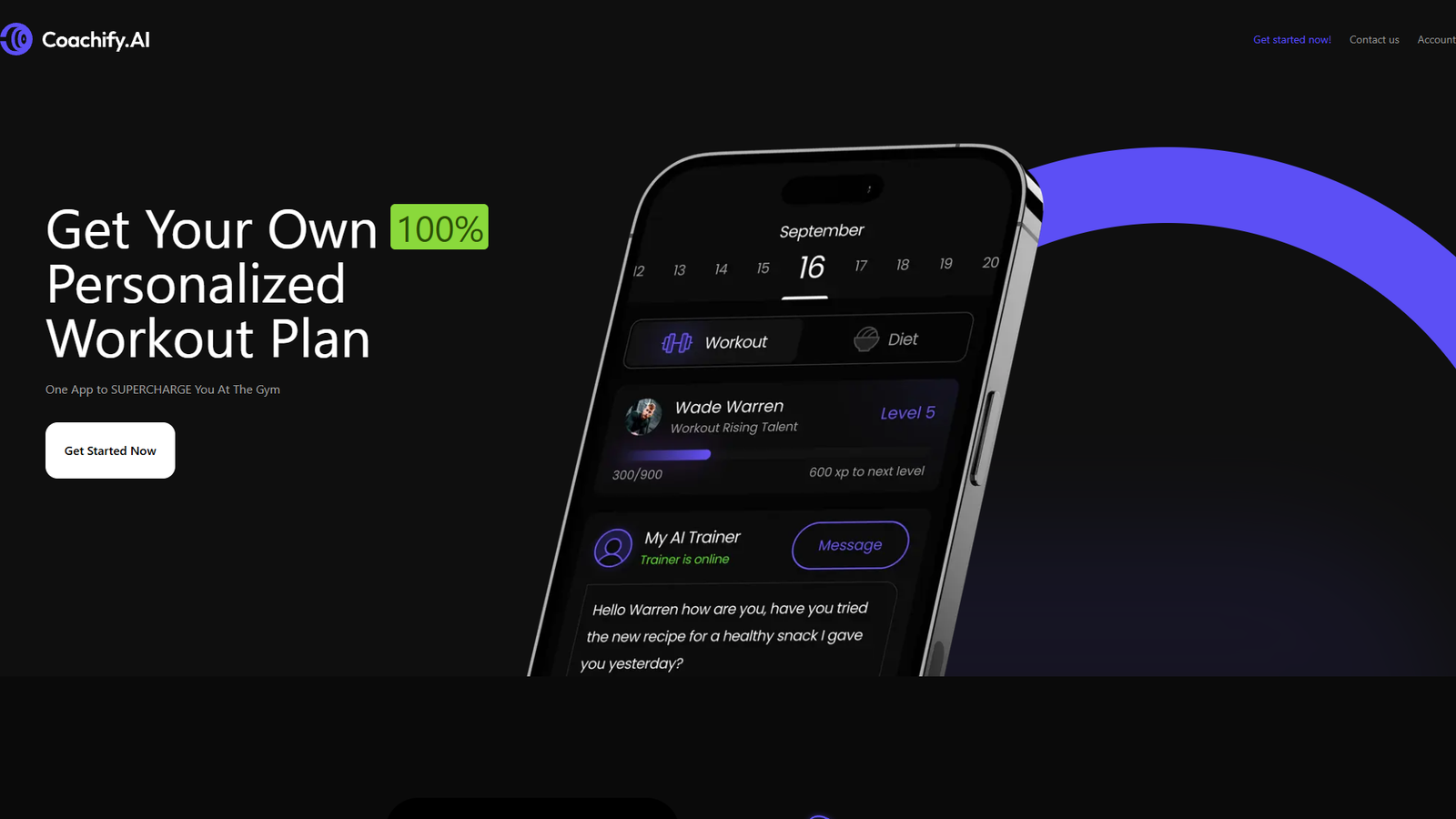 Coachify — интерфейс нейросети Coachify — интерфейс нейросети