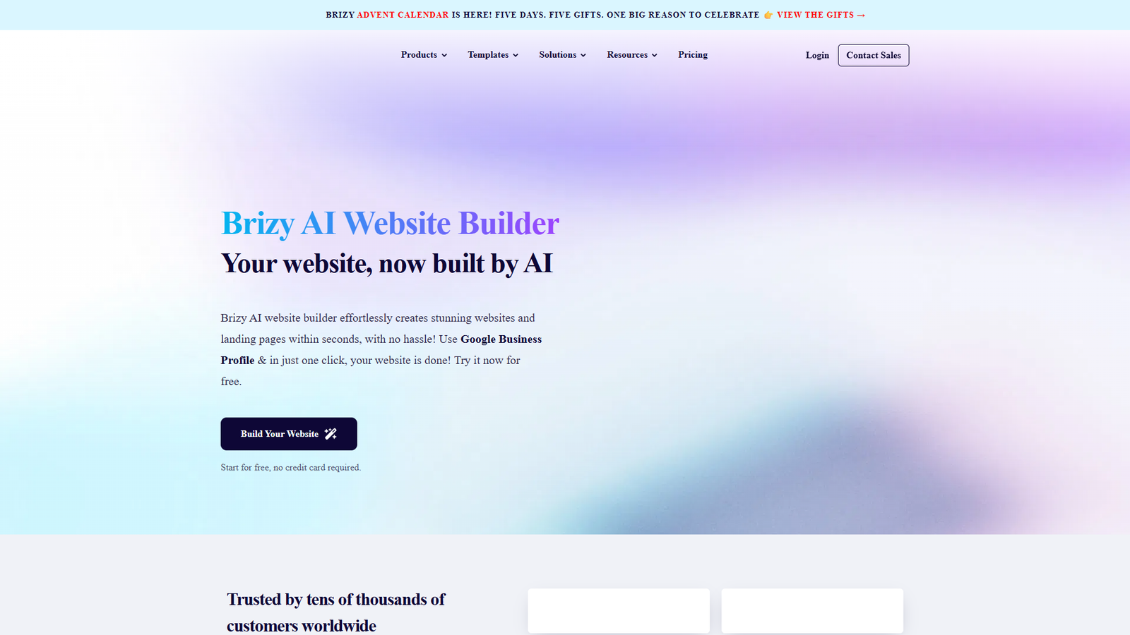 Brizy AI Website Builder — интерфейс нейросети Brizy AI Website Builder — интерфейс нейросети
