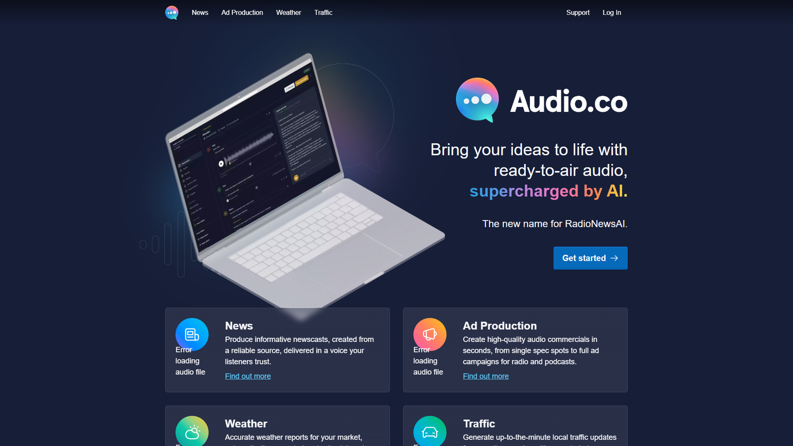 Audio.co — интерфейс нейросети Audio.co — интерфейс нейросети