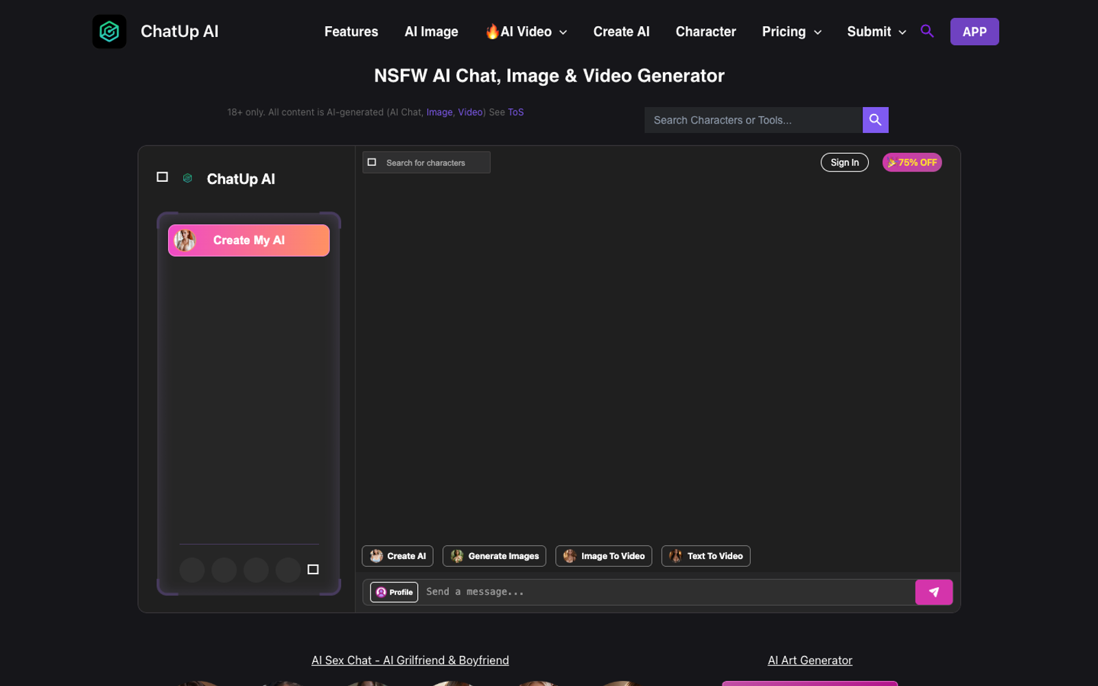ChatUp AI — интерфейс нейросети ChatUp AI — интерфейс нейросети