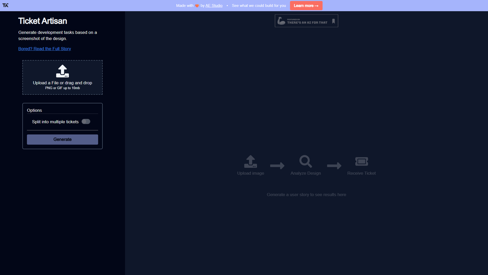 Ticket Artisan — интерфейс нейросети Ticket Artisan — интерфейс нейросети