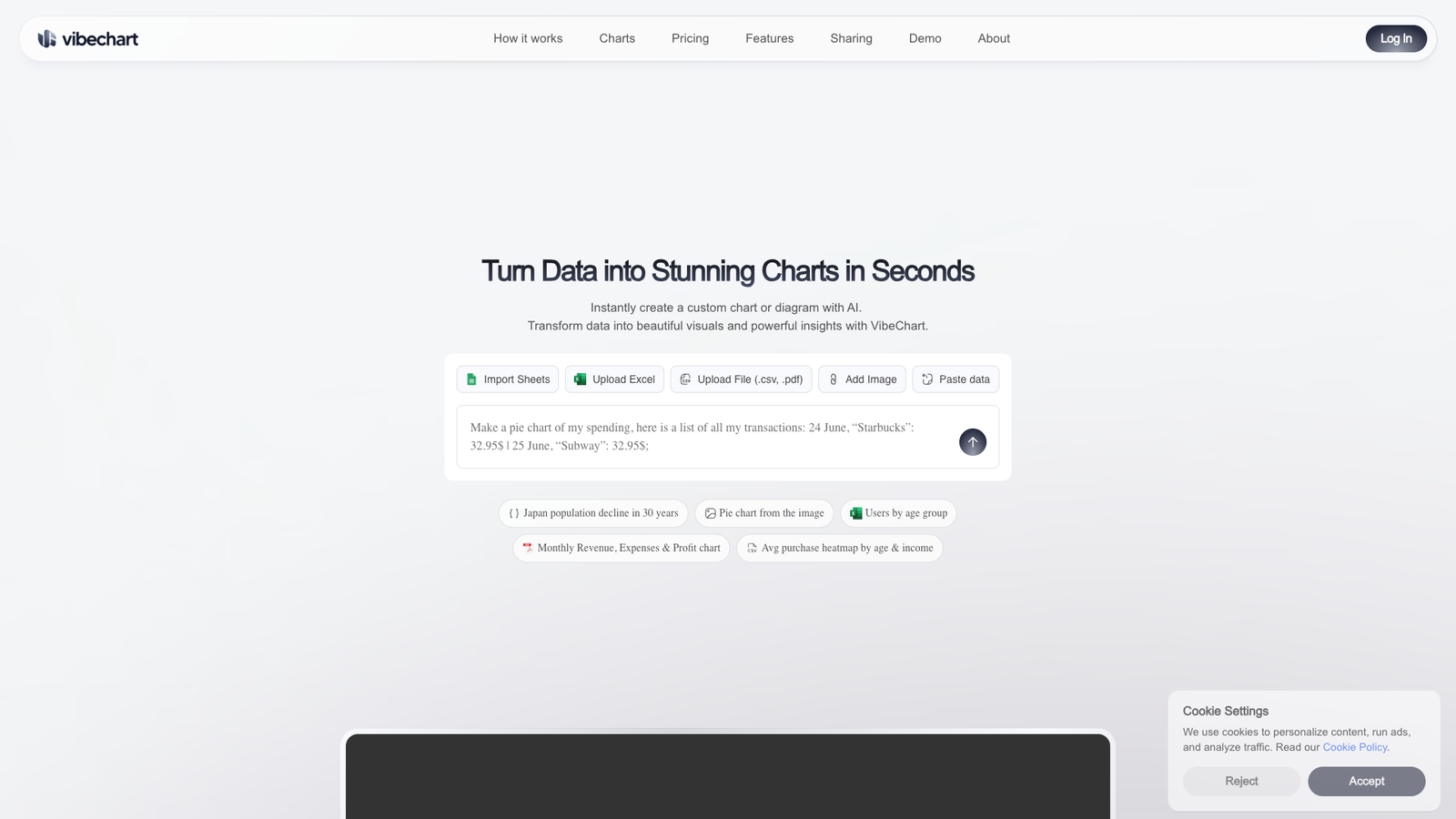 VibeChart — интерфейс нейросети VibeChart — интерфейс нейросети