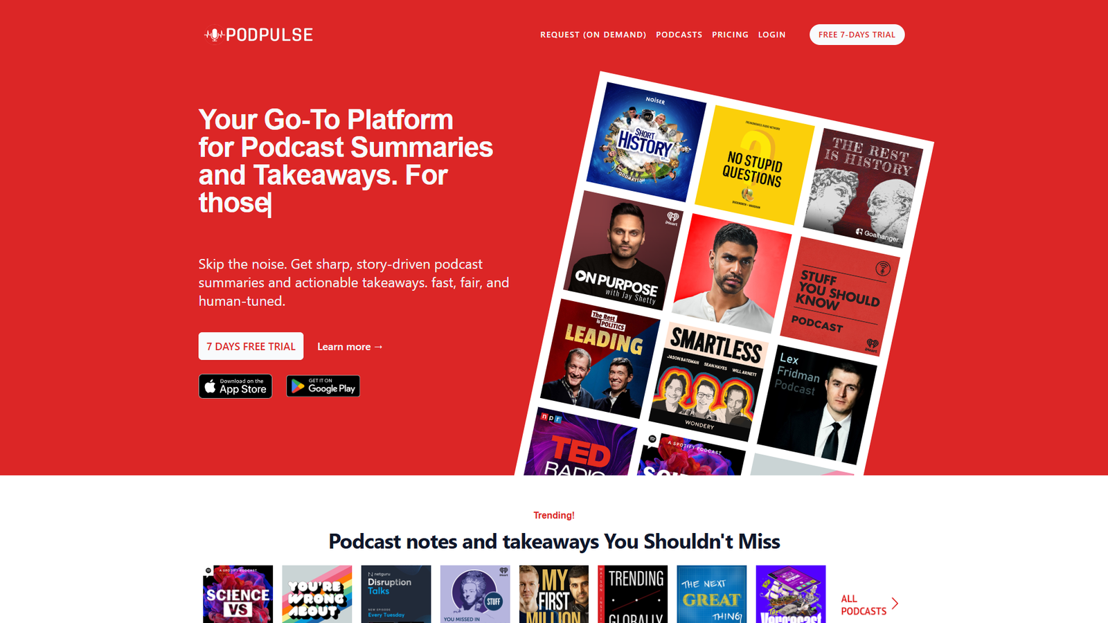 PodPulse — интерфейс нейросети PodPulse — интерфейс нейросети