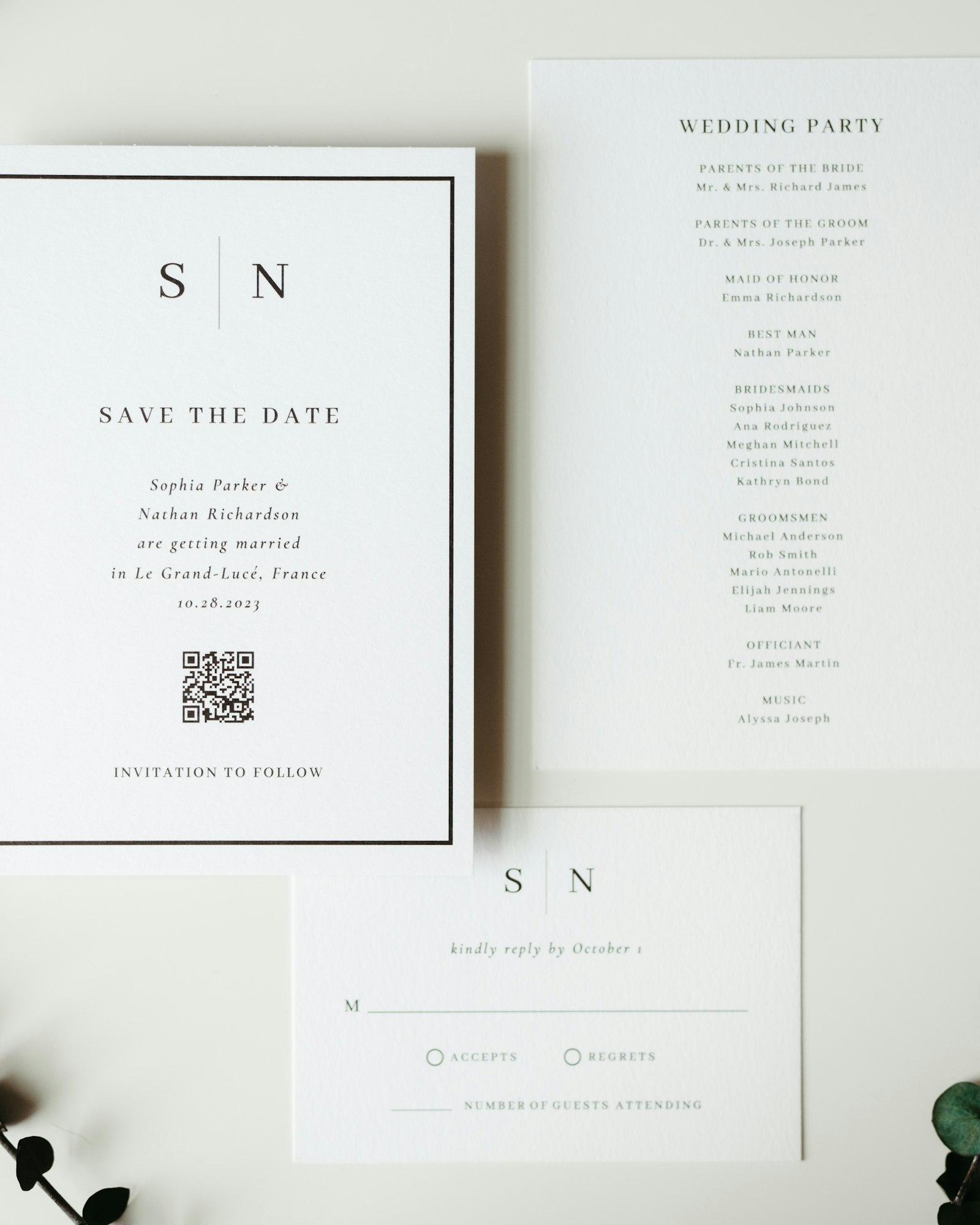 Karty save the date i RSVP
