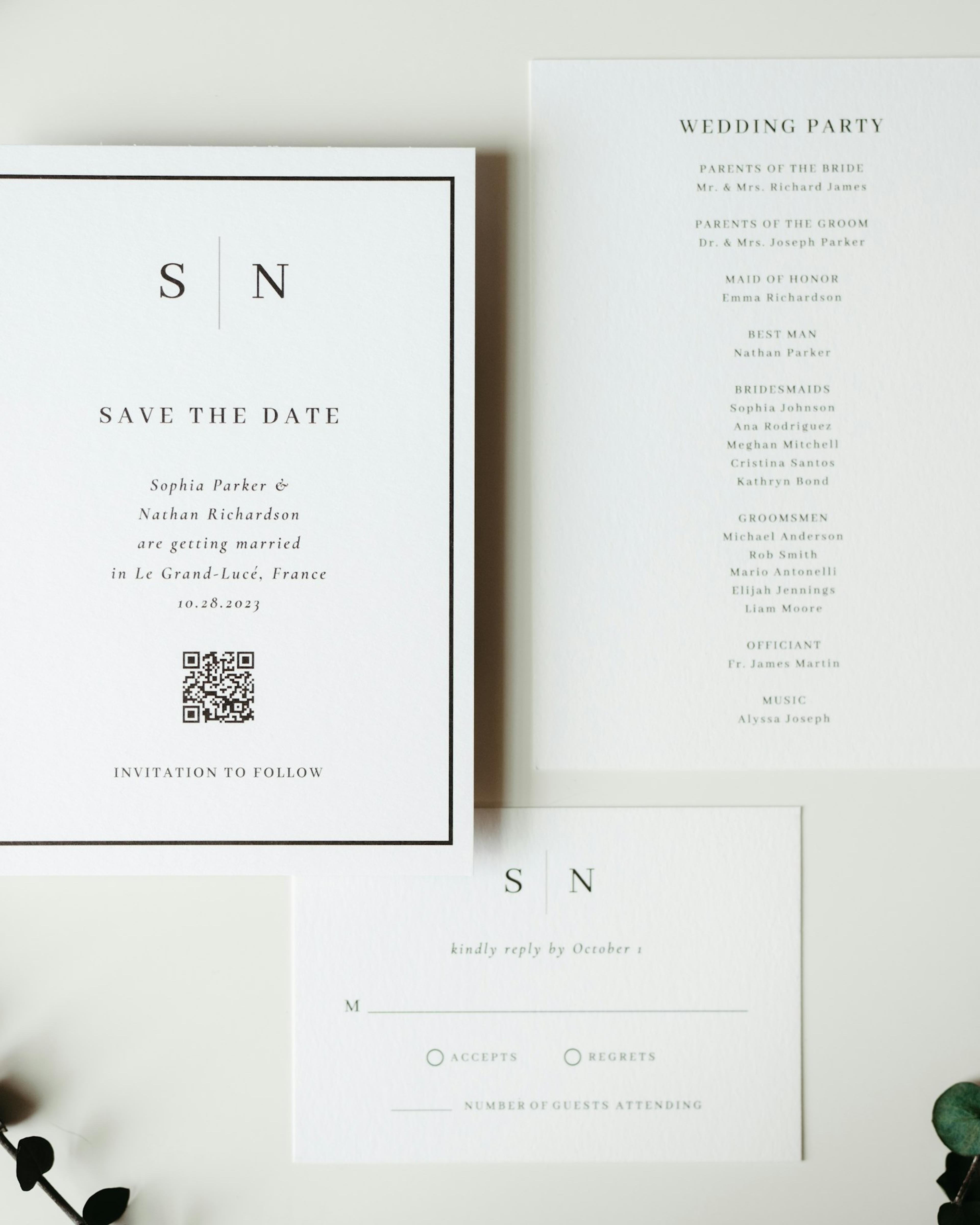 Karty save the date i RSVP