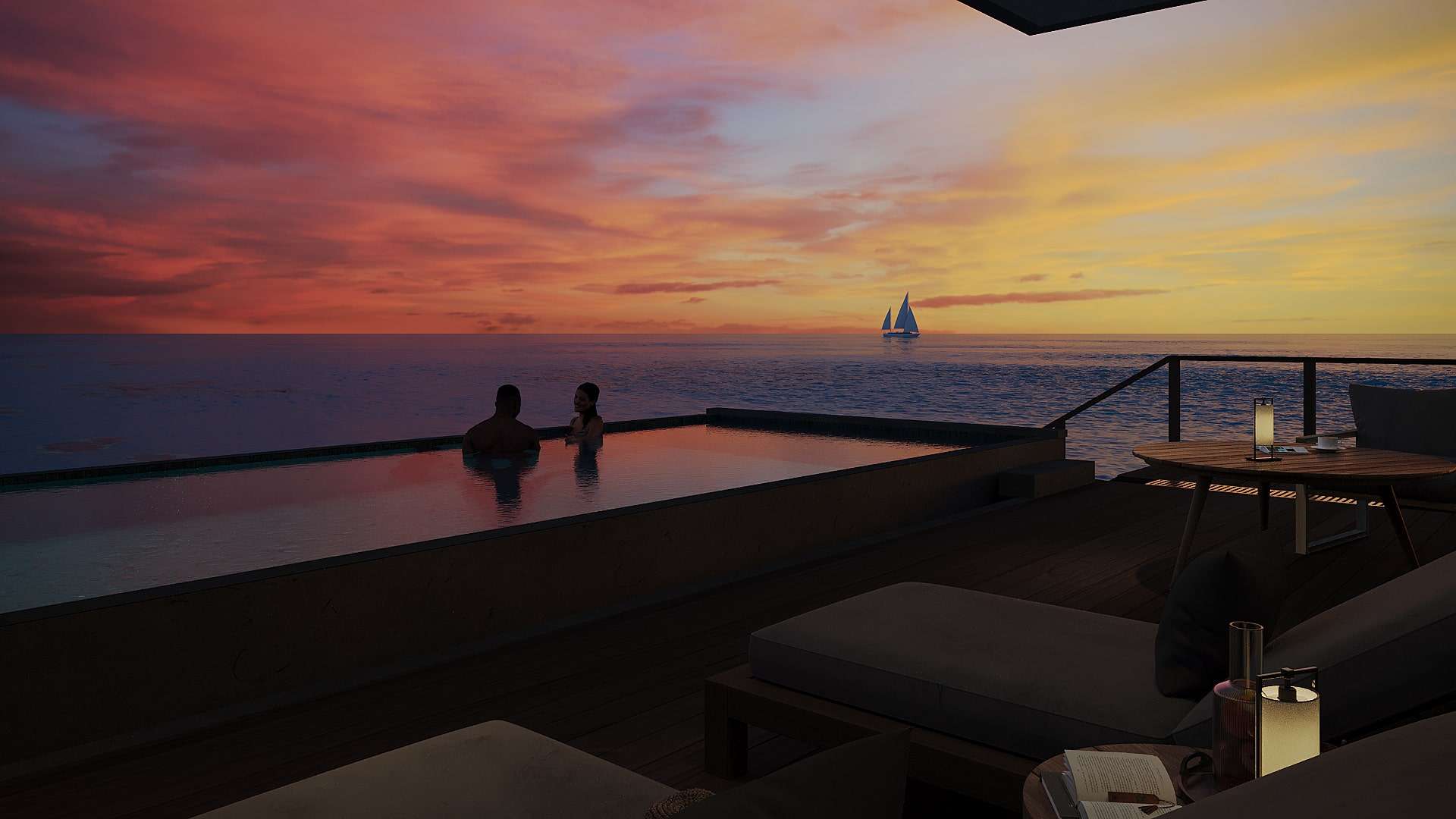 Water villa with private pool