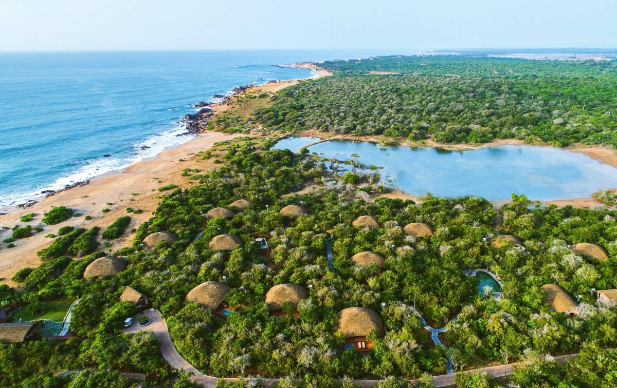 Uga Chena Huts Aerial View