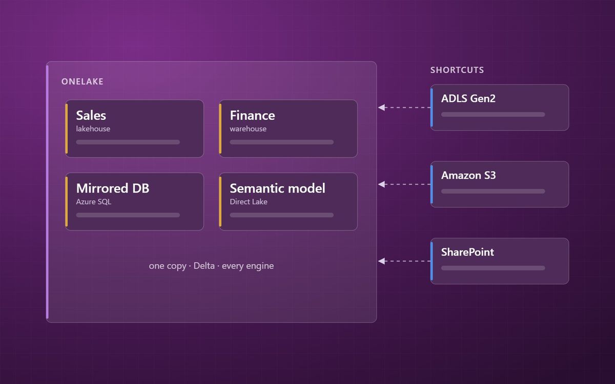 OneLake explained: one copy of your data, and what a shortcut actually is