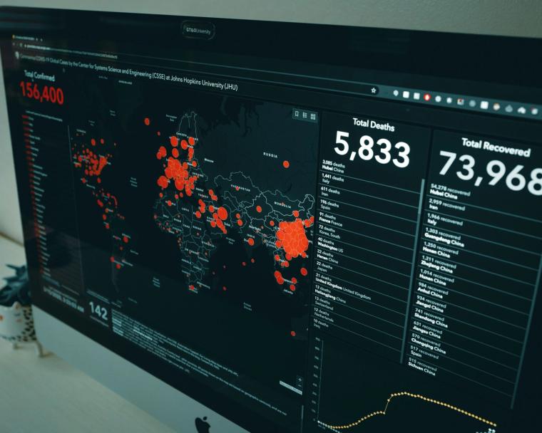 A live executive dashboard showing aggregated metrics, the end point of a stepwise data transformation